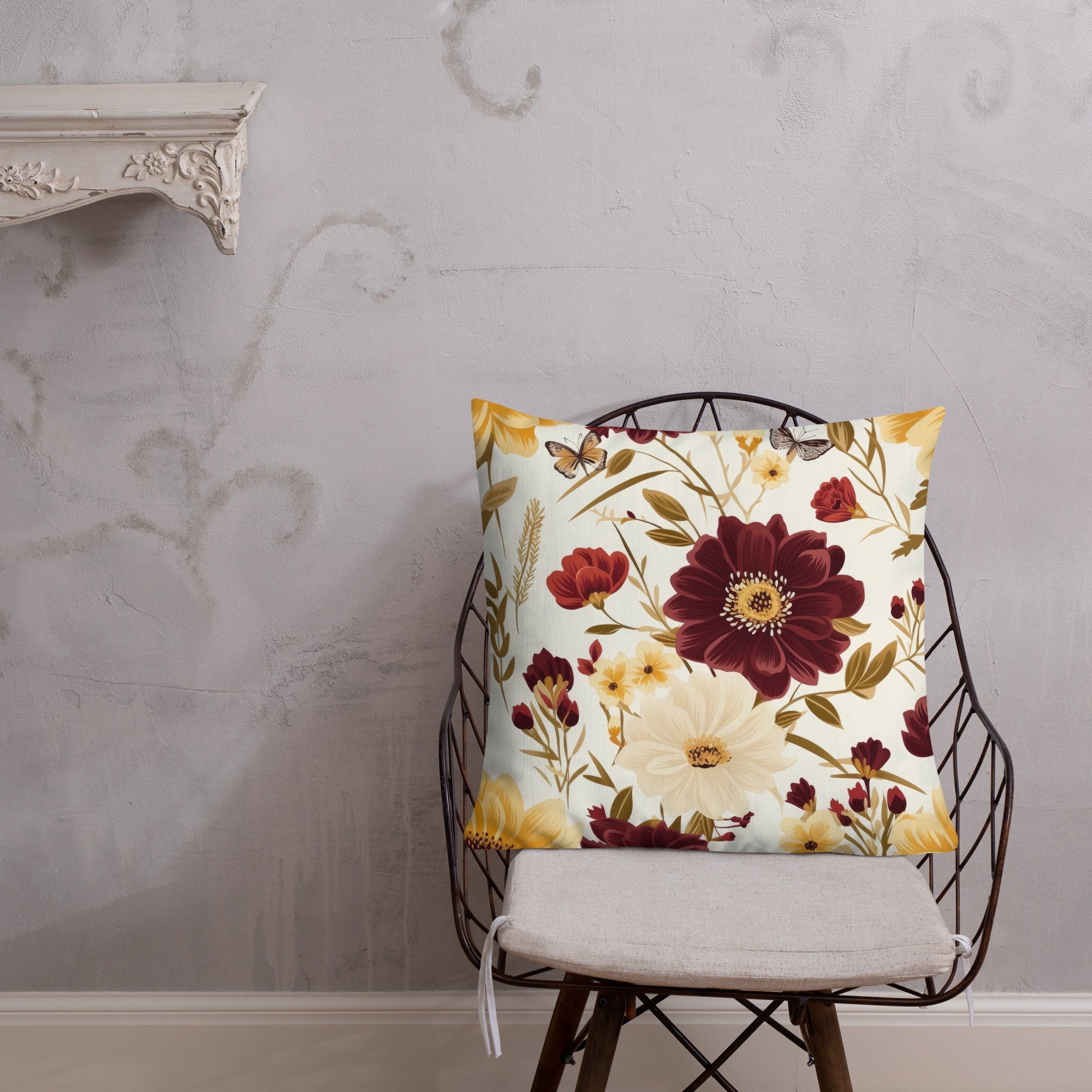 Floral Lover's Botanical Throw Pillow