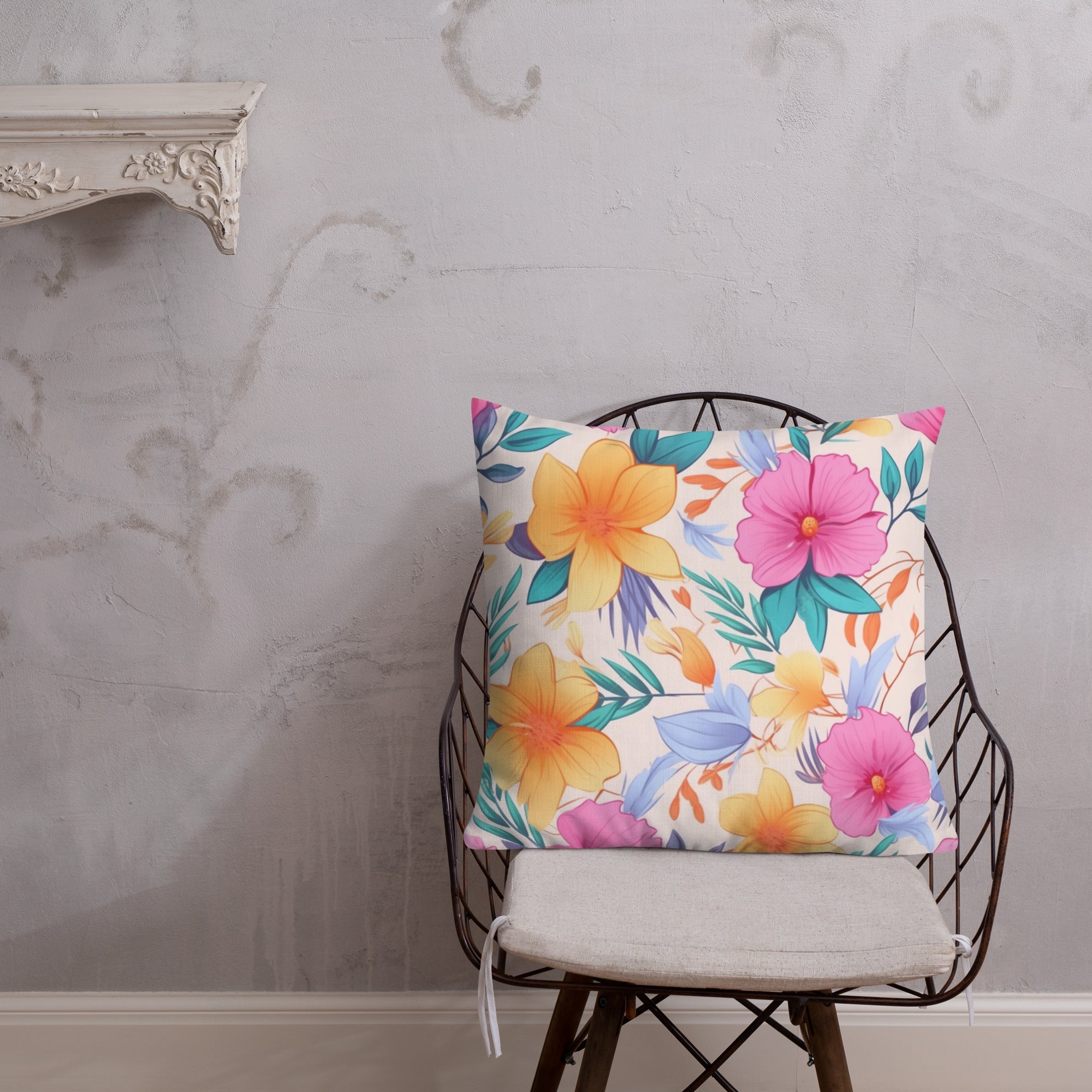 Floral Lover's Botanical Throw Pillow