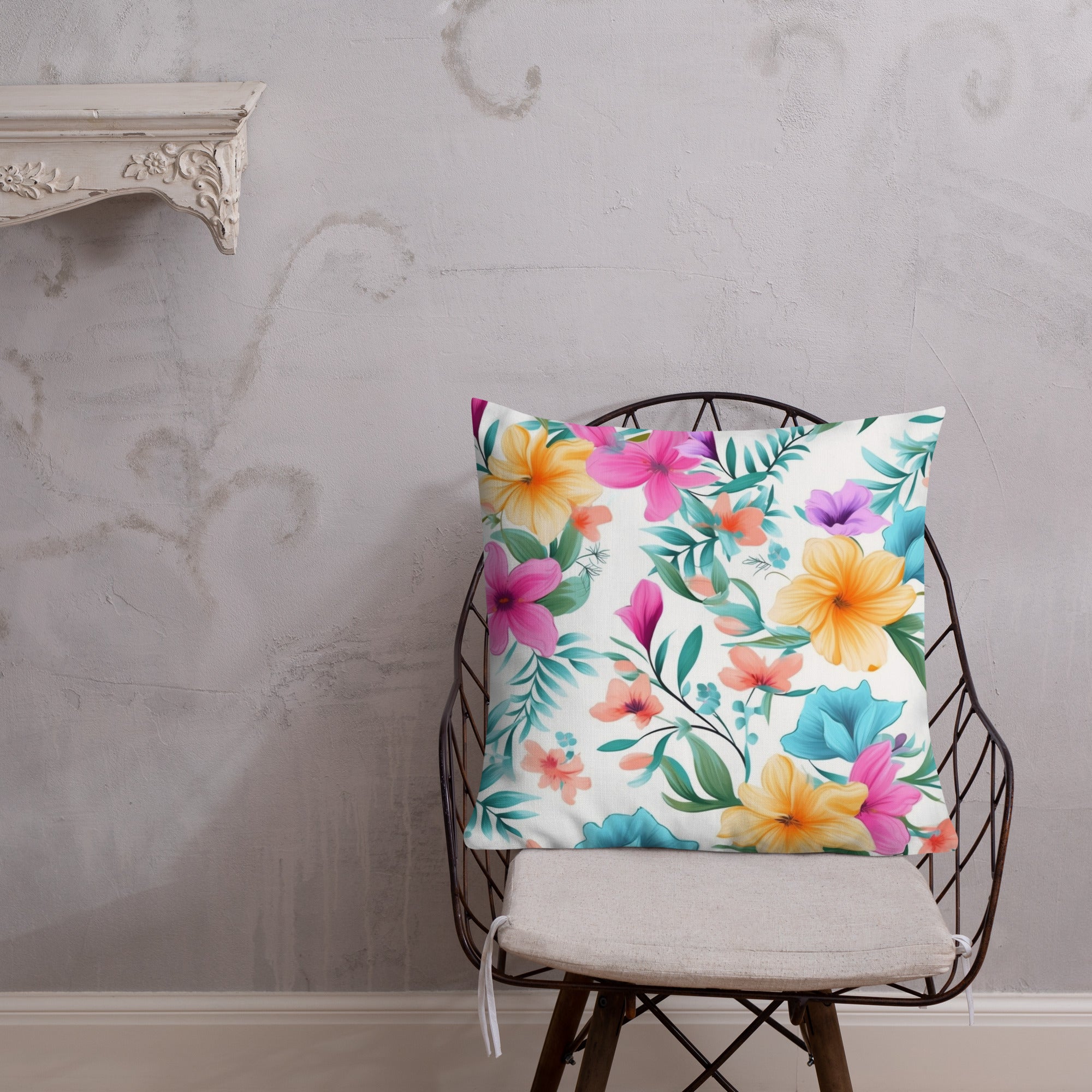 Floral Lover's Botanical Throw Pillow