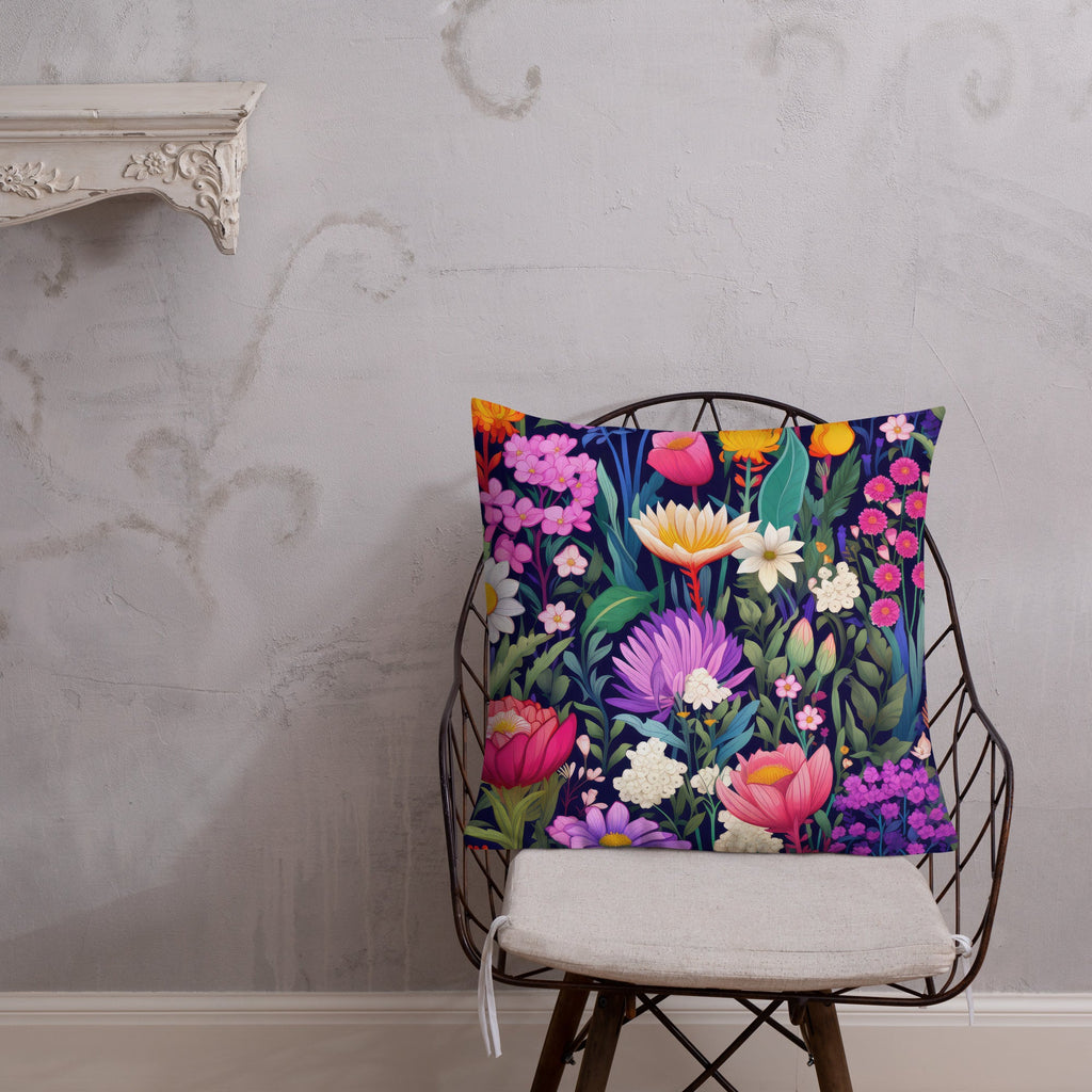 Floral Lover's Botanical Throw Pillow