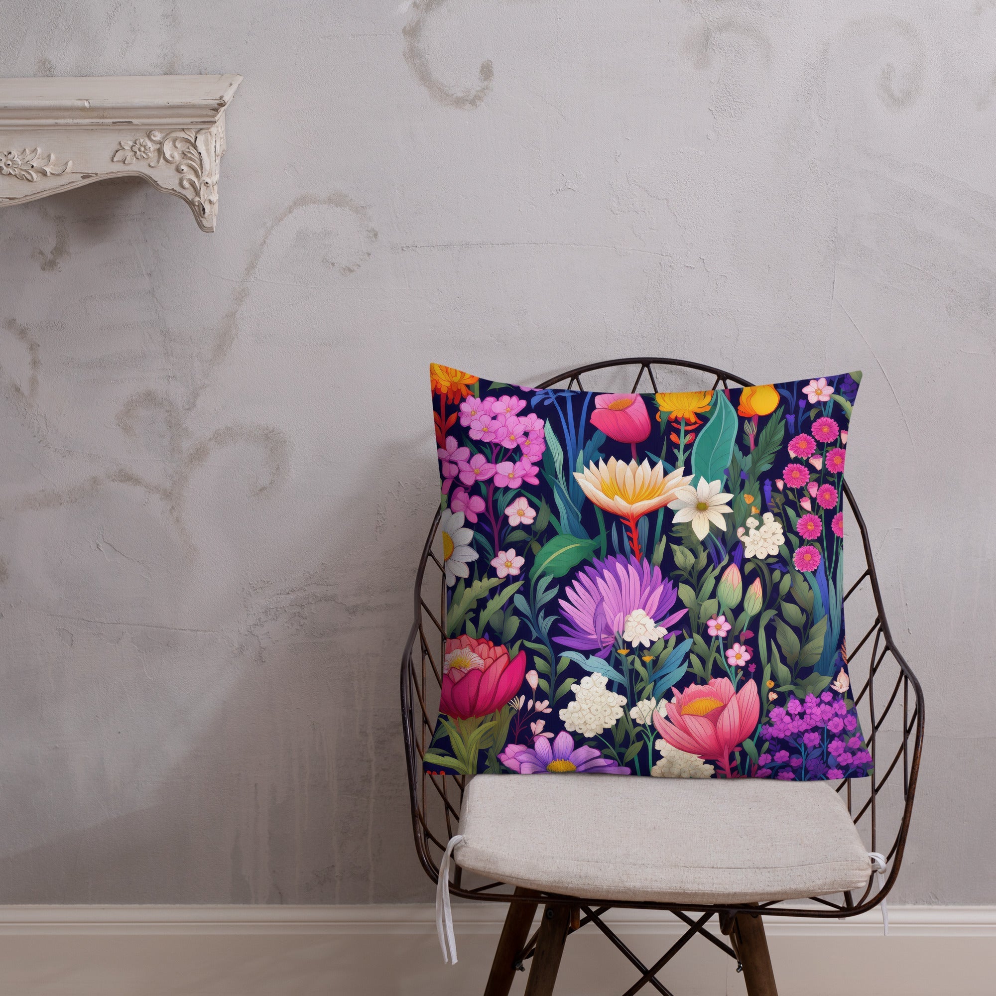 Floral Lover's Botanical Throw Pillow