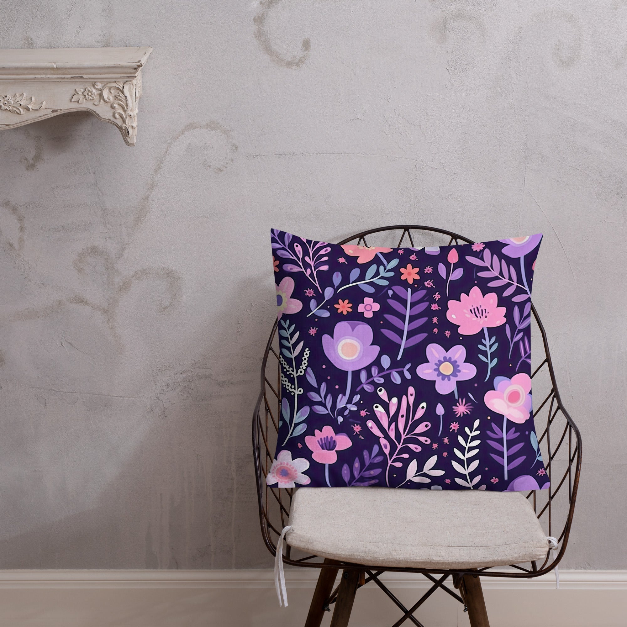 Floral Lover's Botanical Throw Pillow