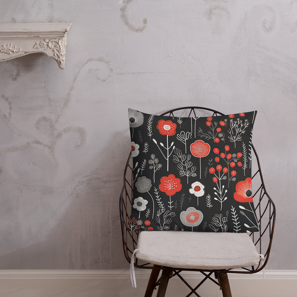 Floral Lover's Botanical Throw Pillow