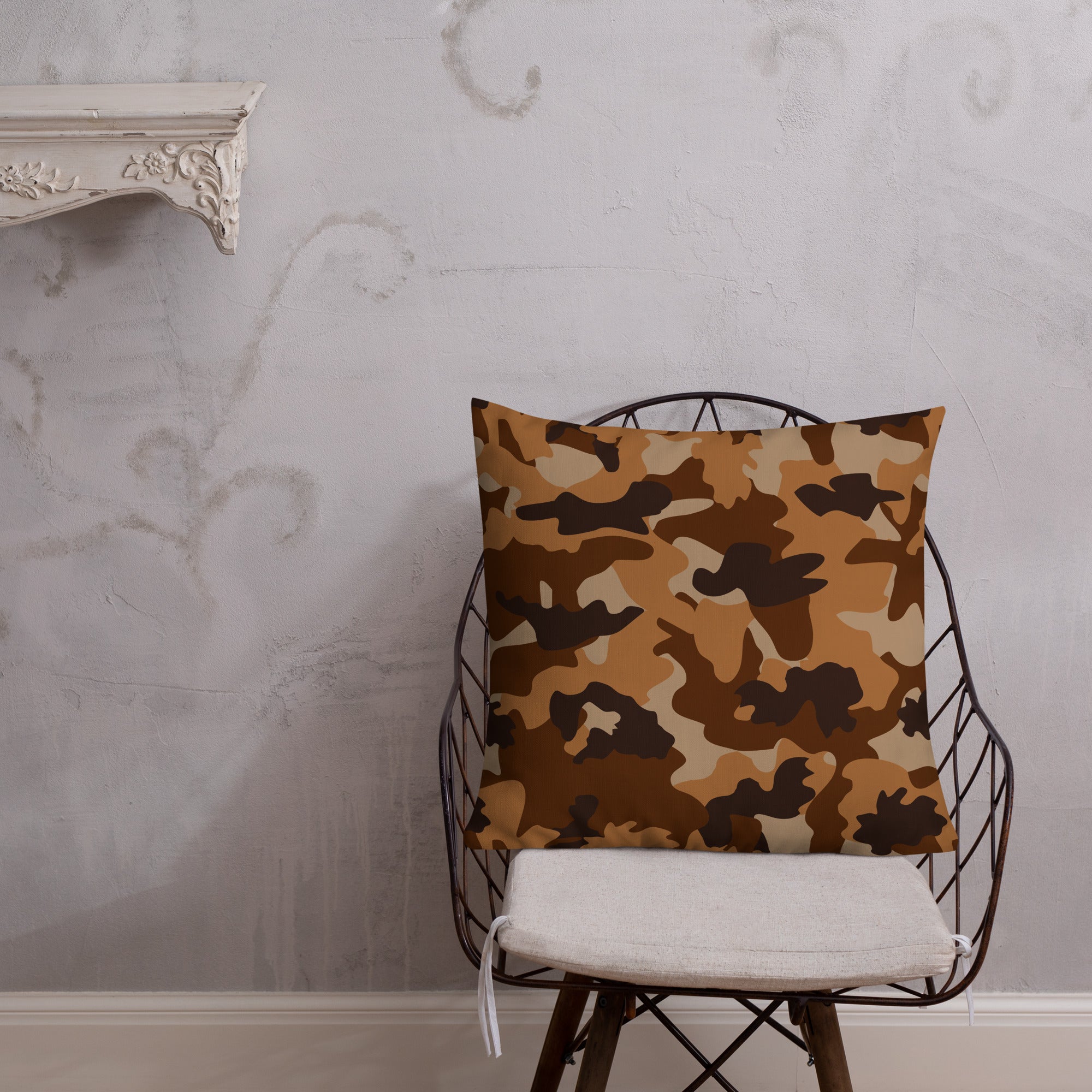 Army Enthusiast Camouflage Premium Throw Pillow