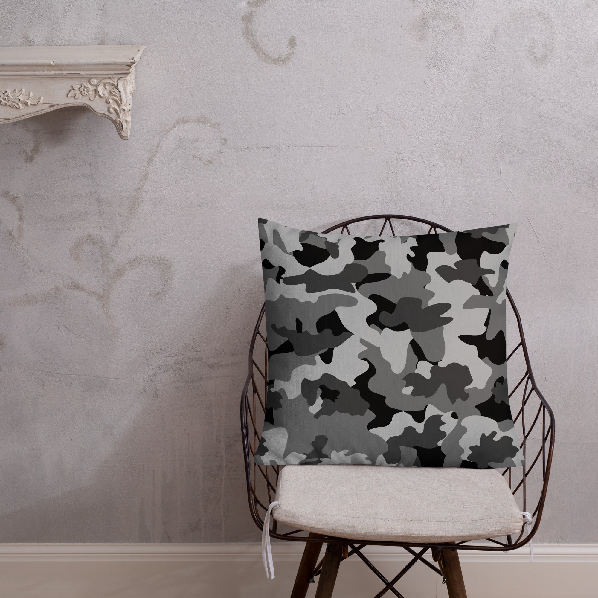 Army Enthusiast Camouflage Premium Throw Pillow