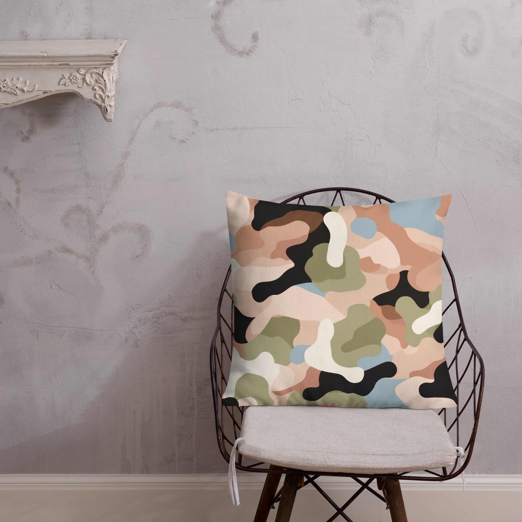 Army Enthusiast Camouflage Premium Throw Pillow