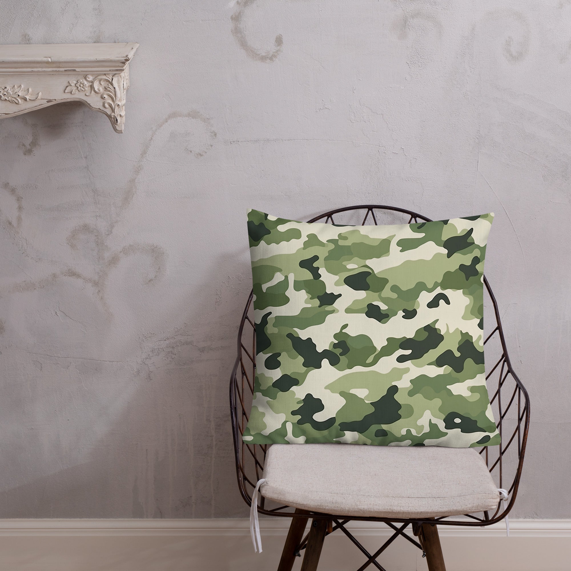 Army Enthusiast Camouflage Premium Throw Pillow