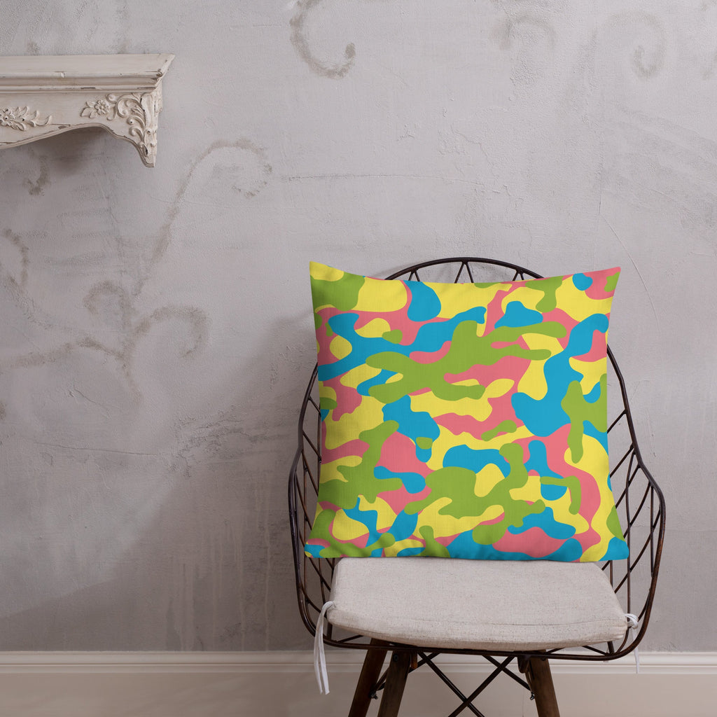 Army Enthusiast Camouflage Premium Throw Pillow