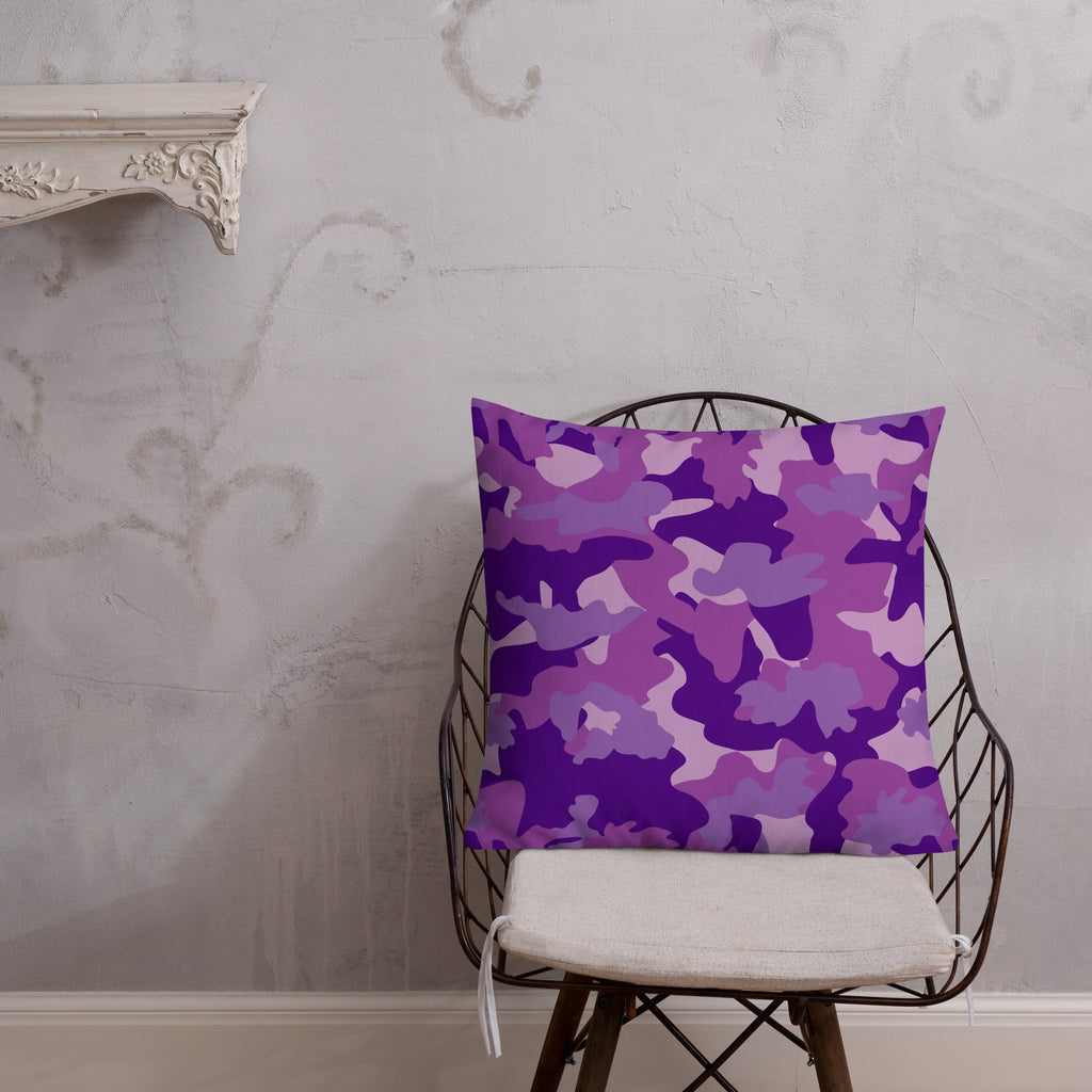 Army Enthusiast Camouflage Premium Throw Pillow