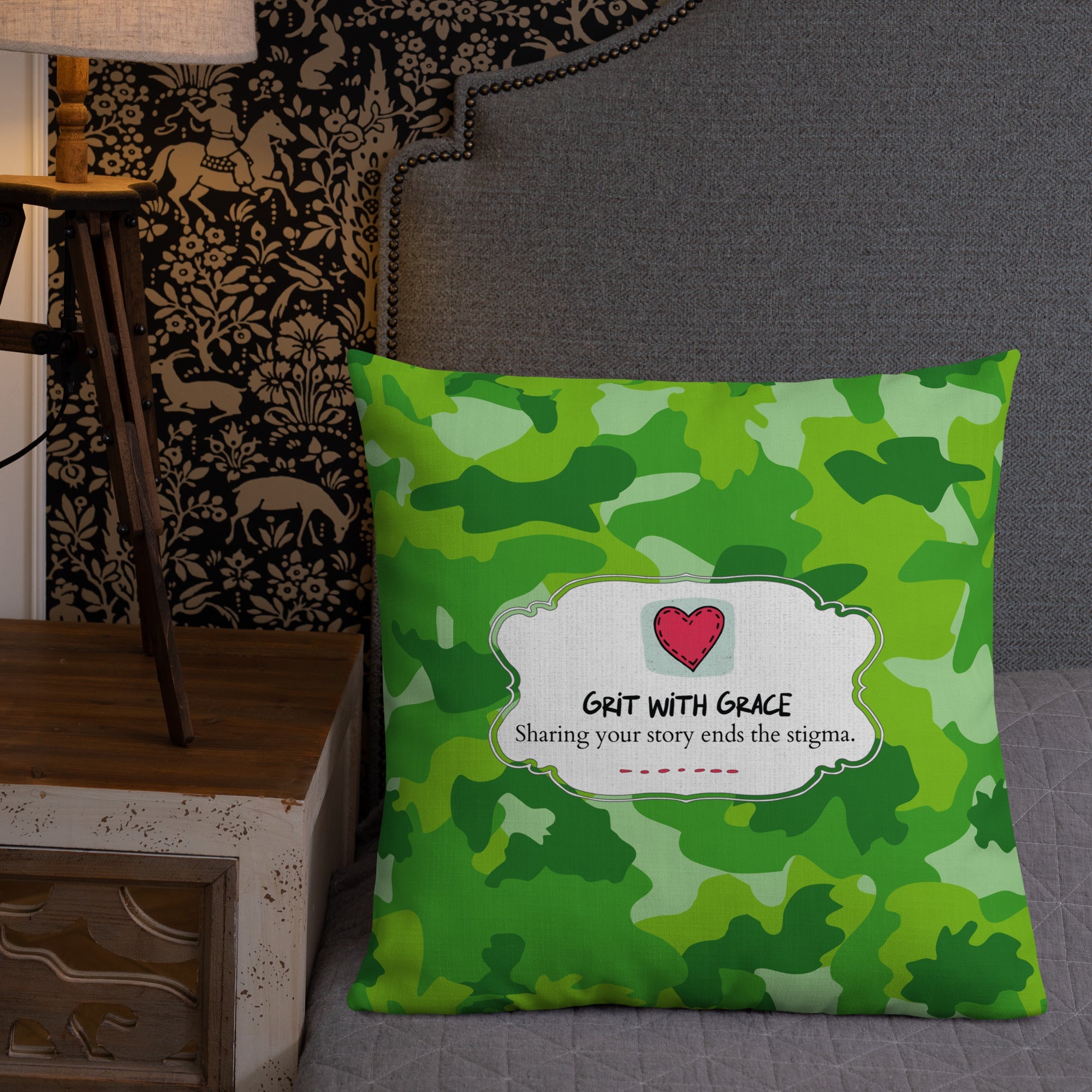 Army Enthusiast Camouflage Premium Throw Pillow