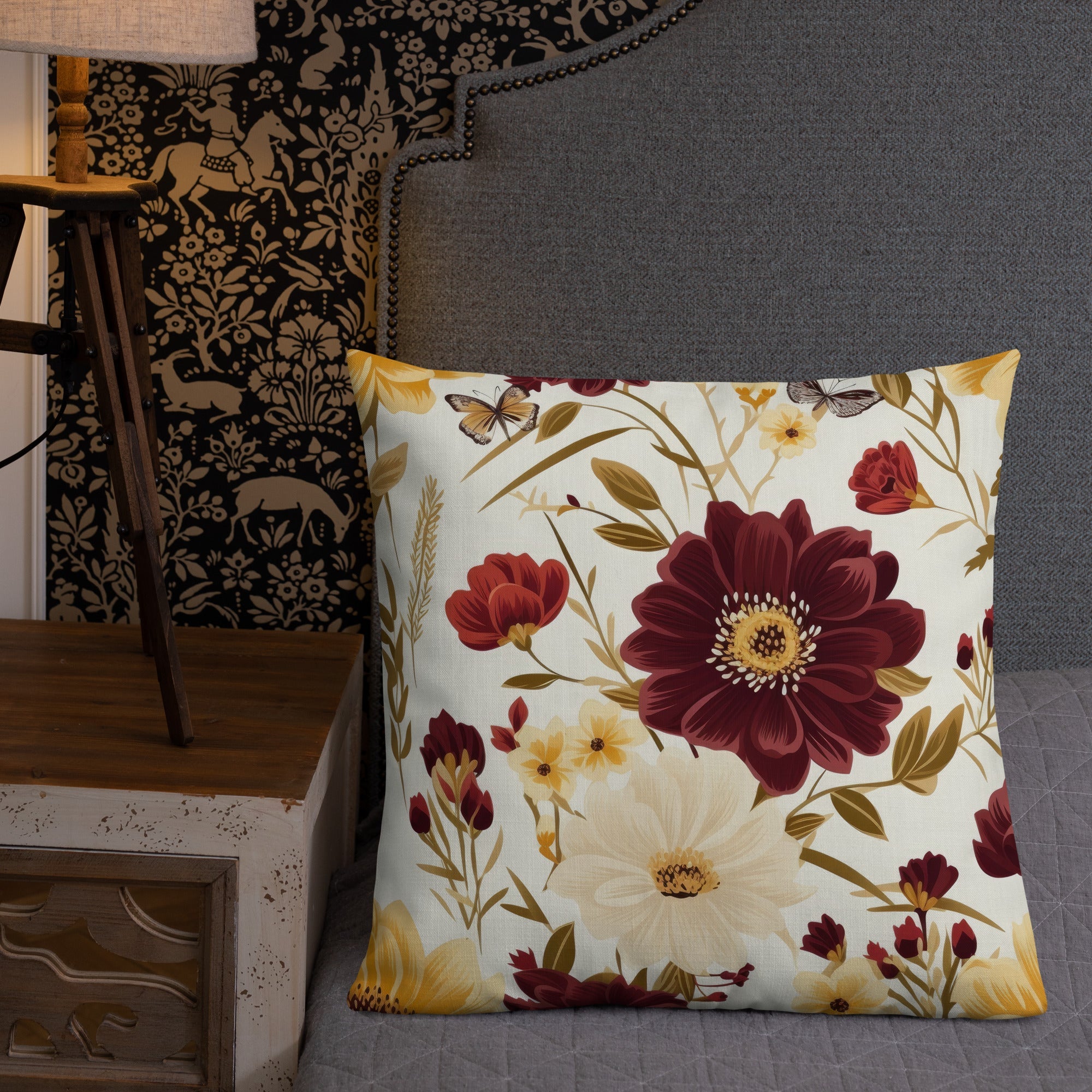 Floral Lover's Botanical Throw Pillow