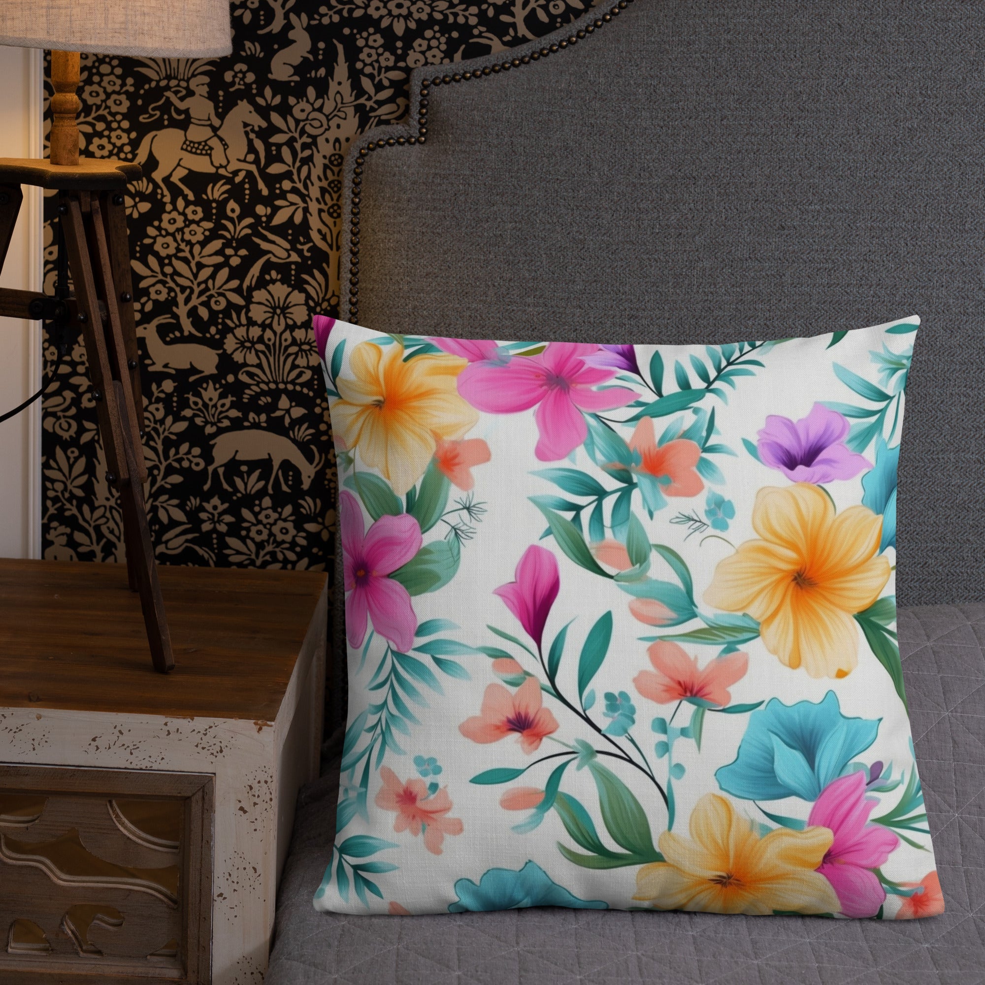 Floral Lover's Botanical Throw Pillow