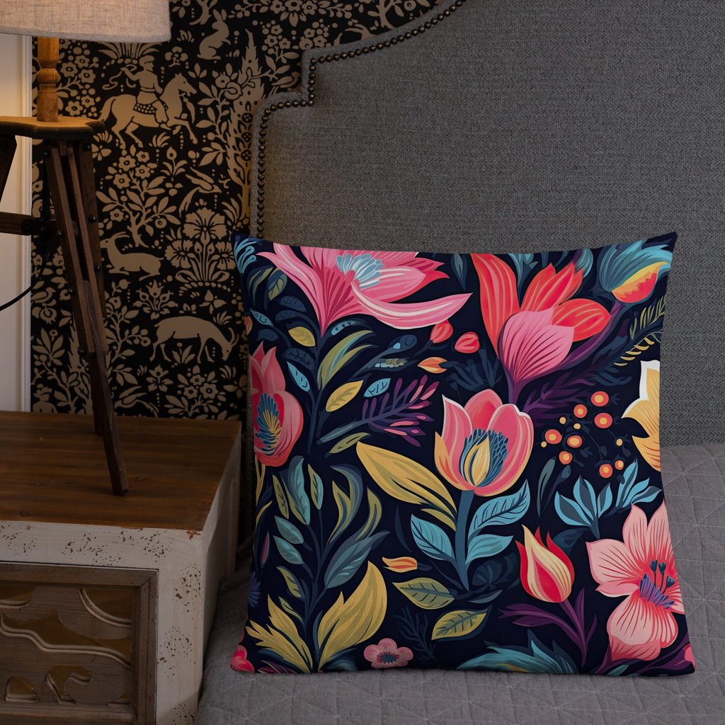 Floral Lover's Botanical Throw Pillow