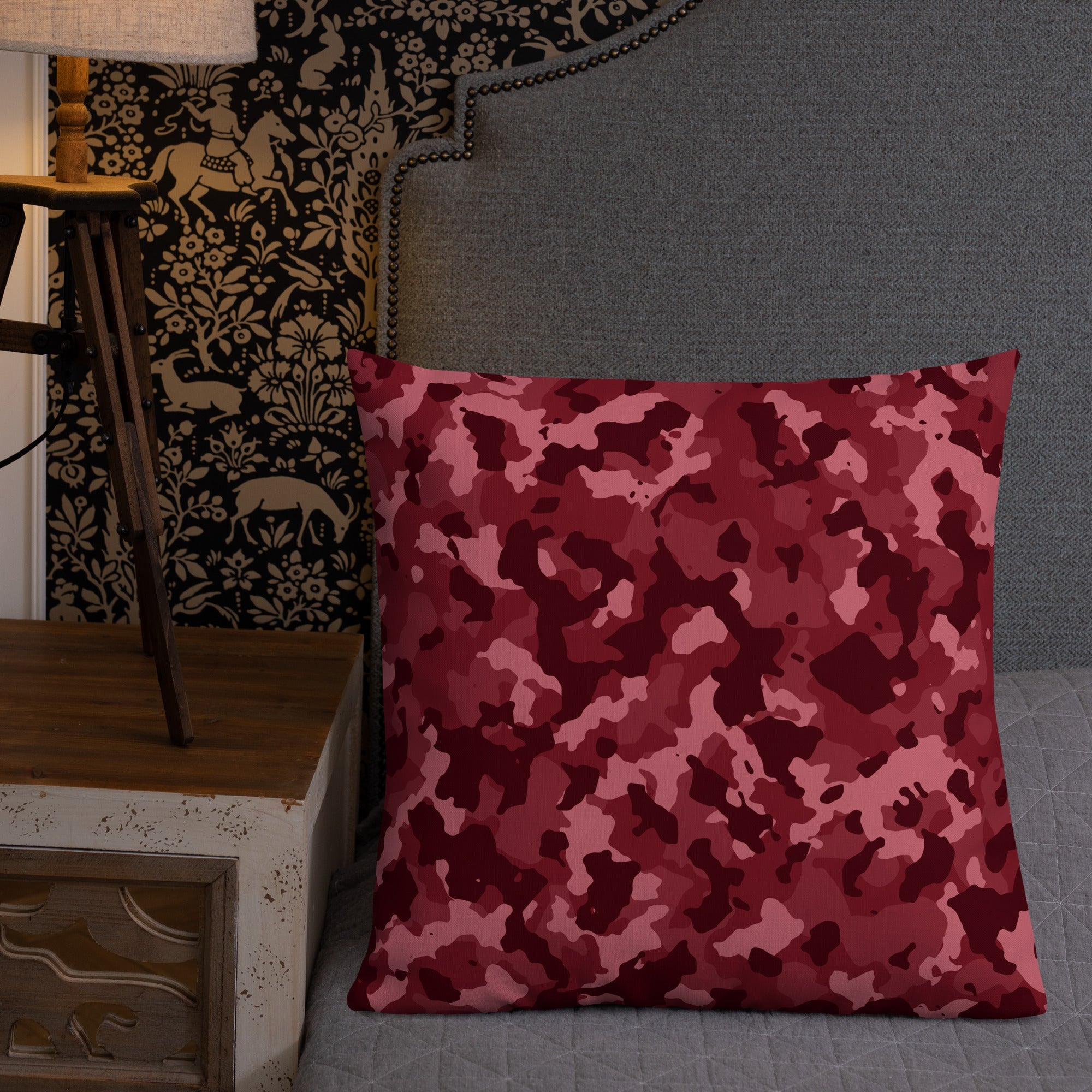 Army Enthusiast Camouflage Premium Throw Pillow