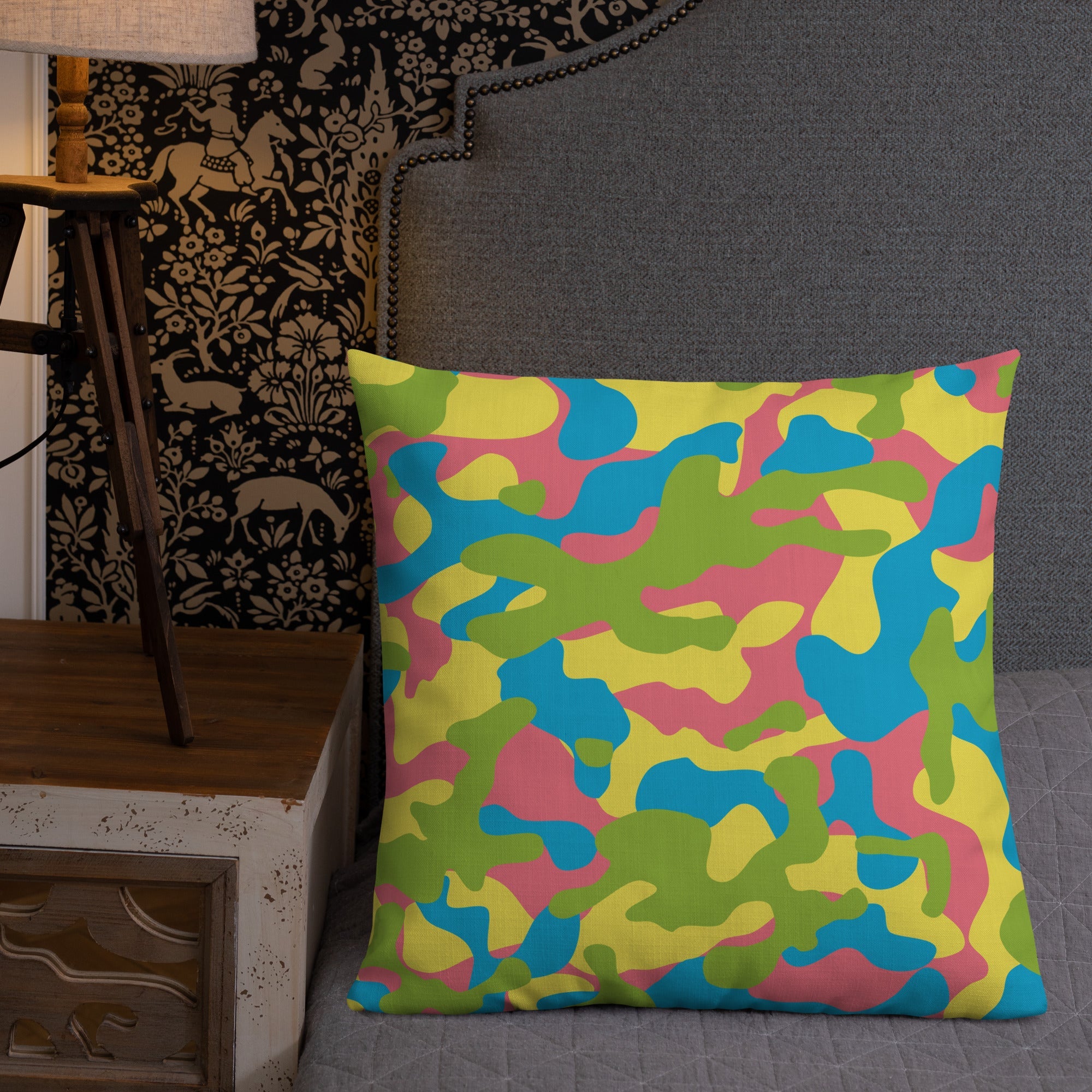 Army Enthusiast Camouflage Premium Throw Pillow