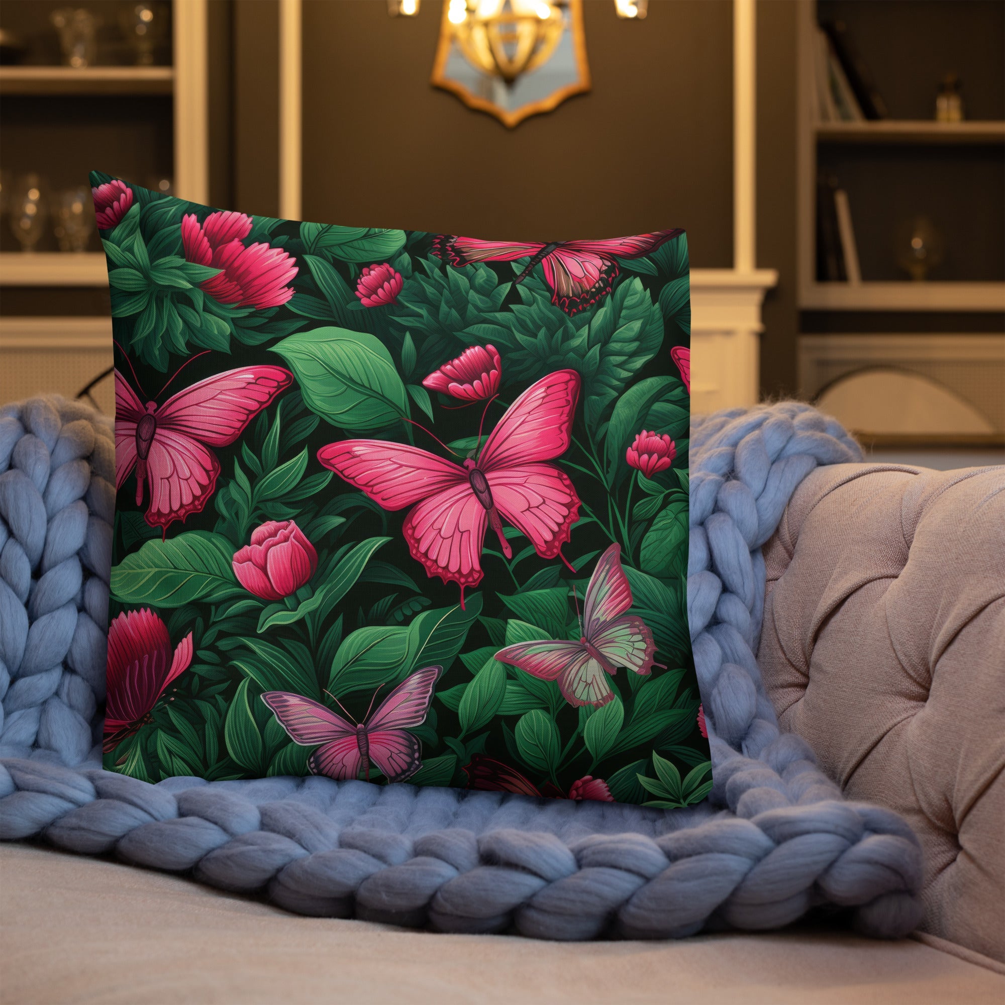 Butterfly Lover's Decorative Yet Comfortable Premium Pillow