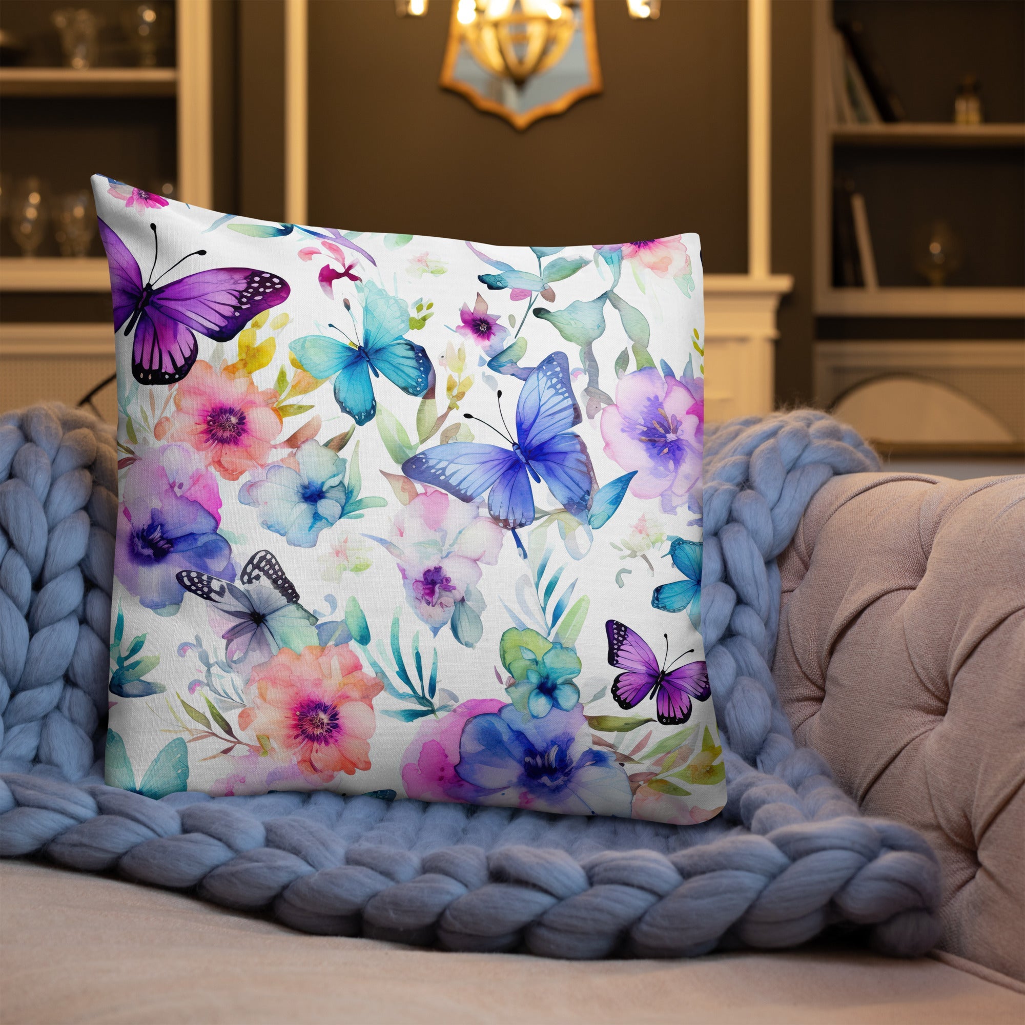 Butterfly Lover's Decorative Yet Comfortable Premium Pillow