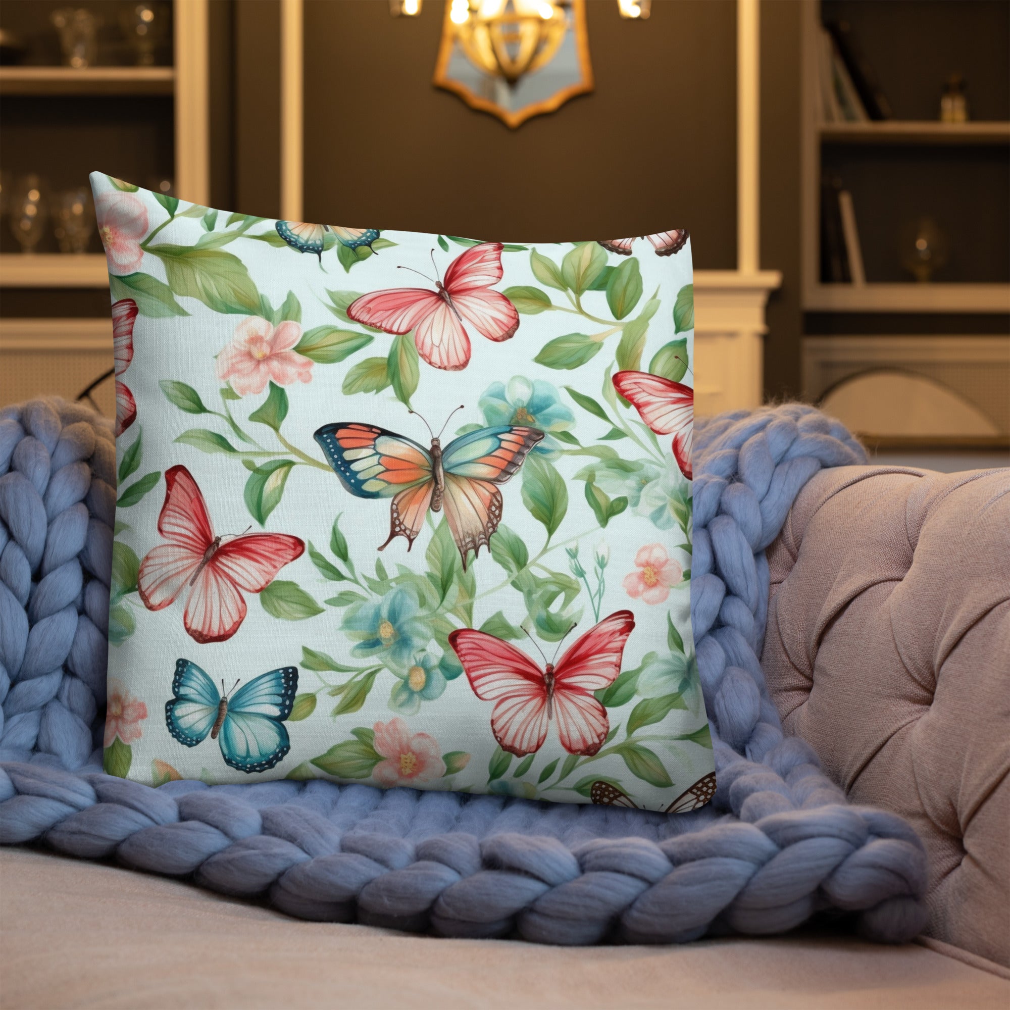 Butterfly Lover's Decorative Yet Comfortable Premium Pillow