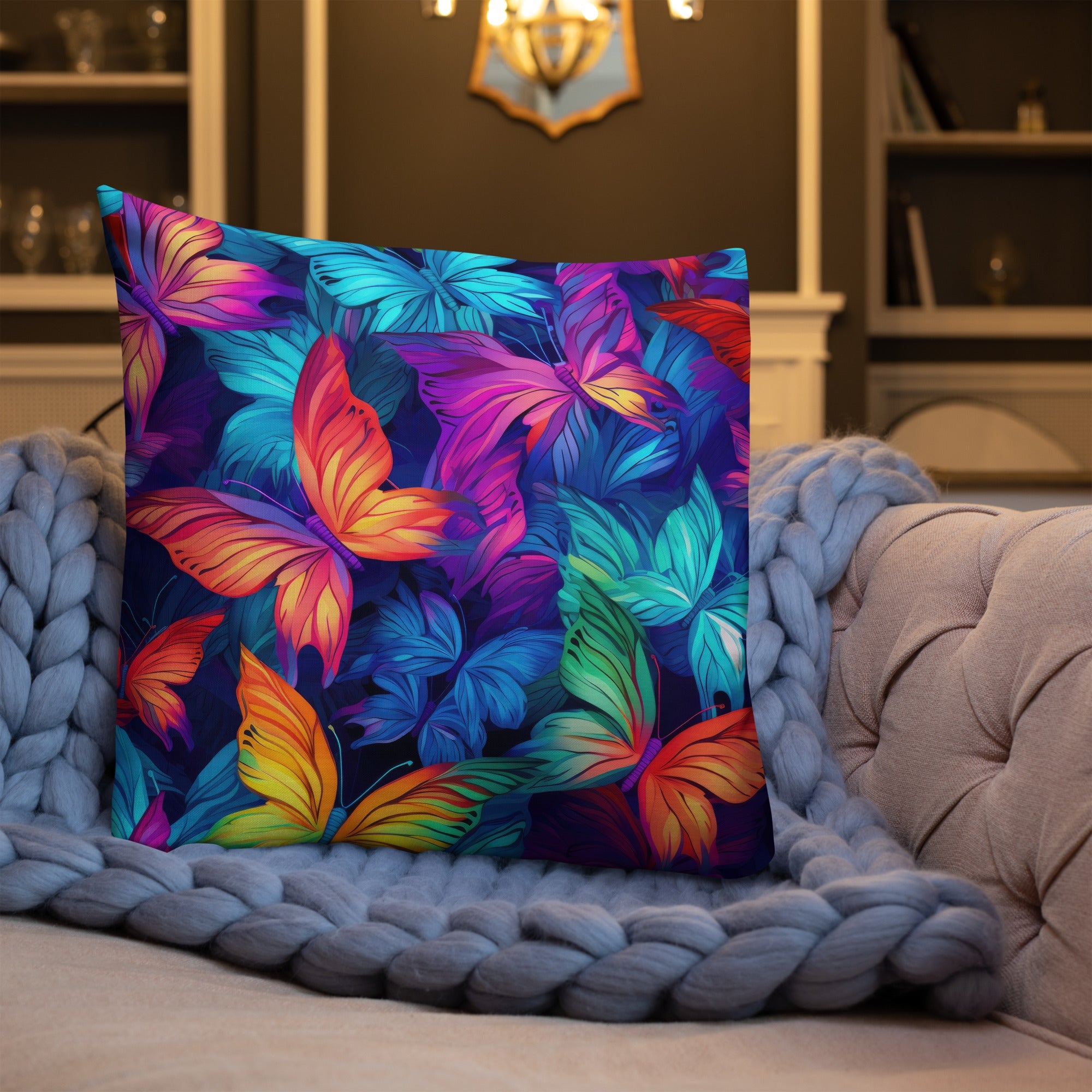 Butterfly Lover's Decorative Yet Comfortable Premium Pillow