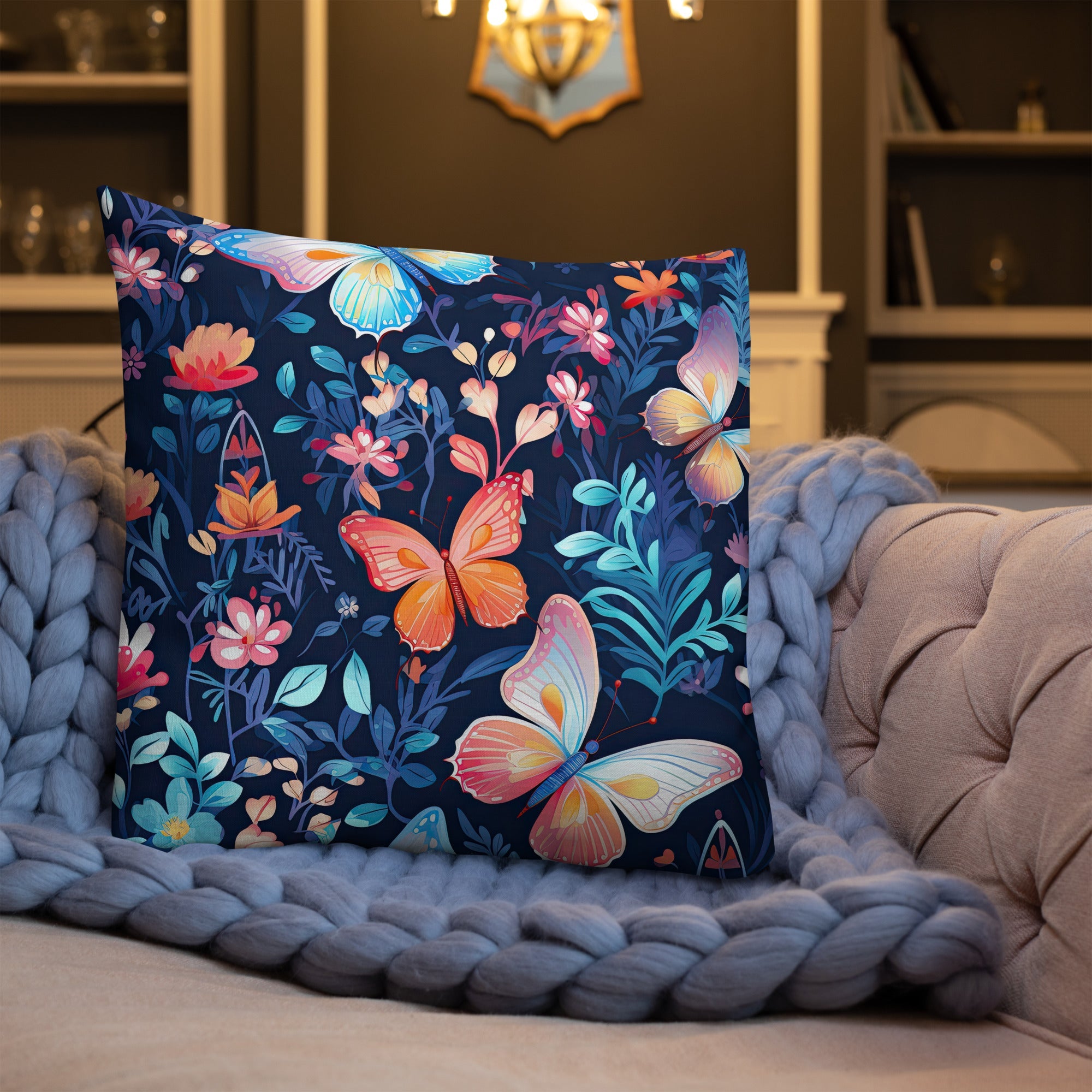 Butterfly Lover's Decorative Yet Comfortable Premium Pillow
