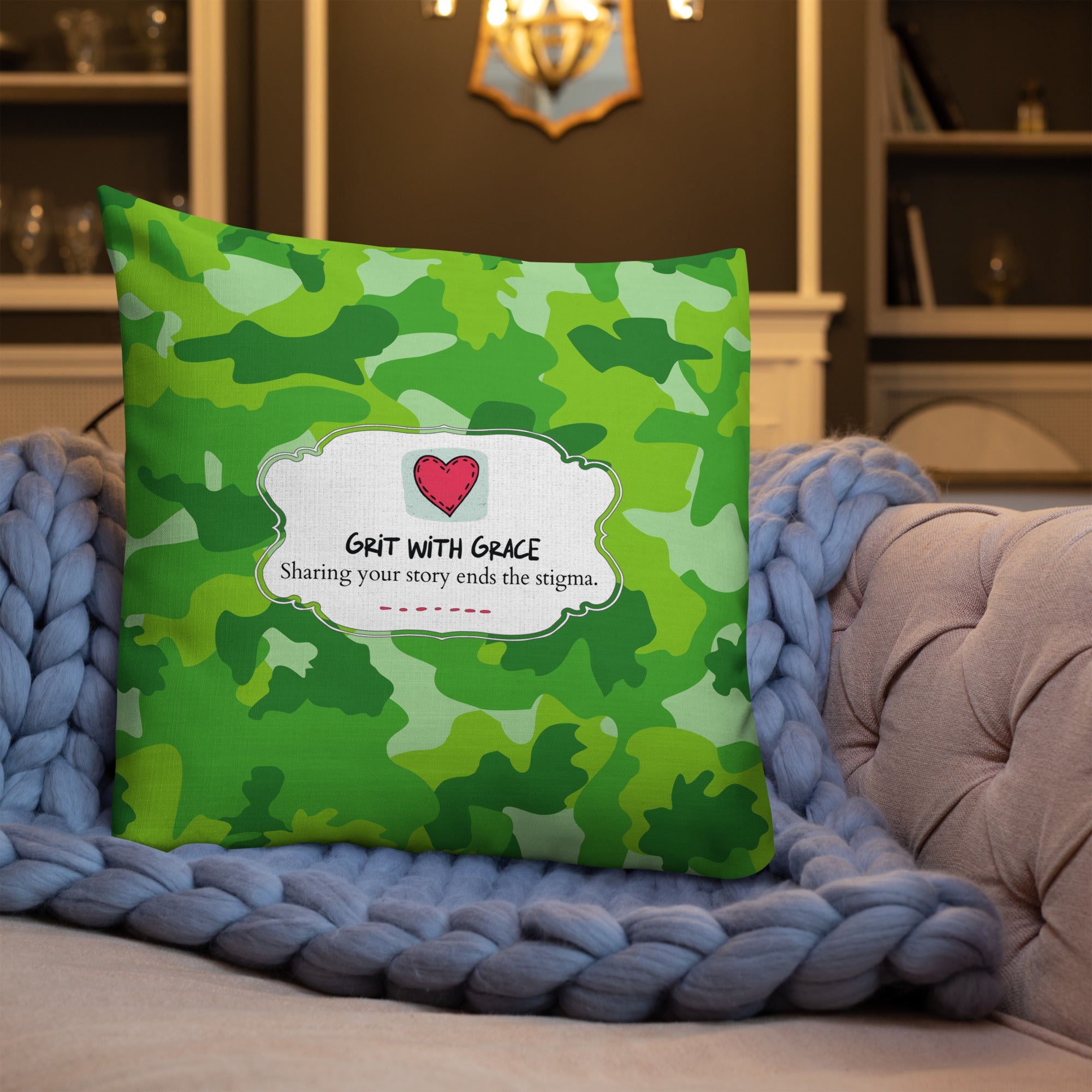 Army Enthusiast Camouflage Premium Throw Pillow