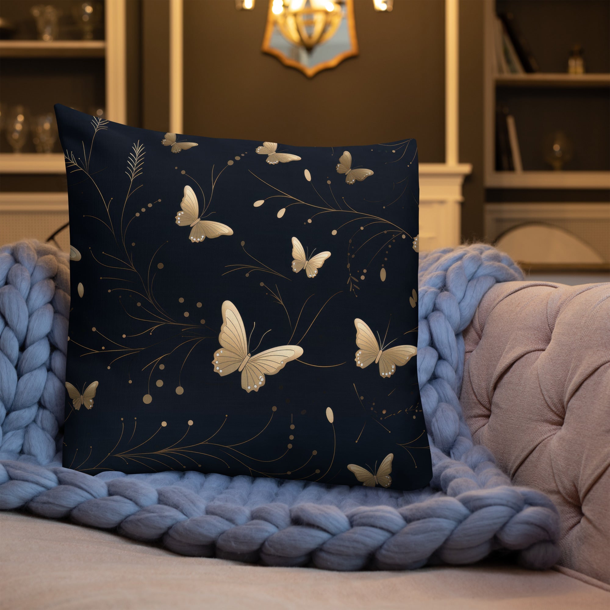 Butterfly Lover's Decorative Yet Comfortable Premium Pillow