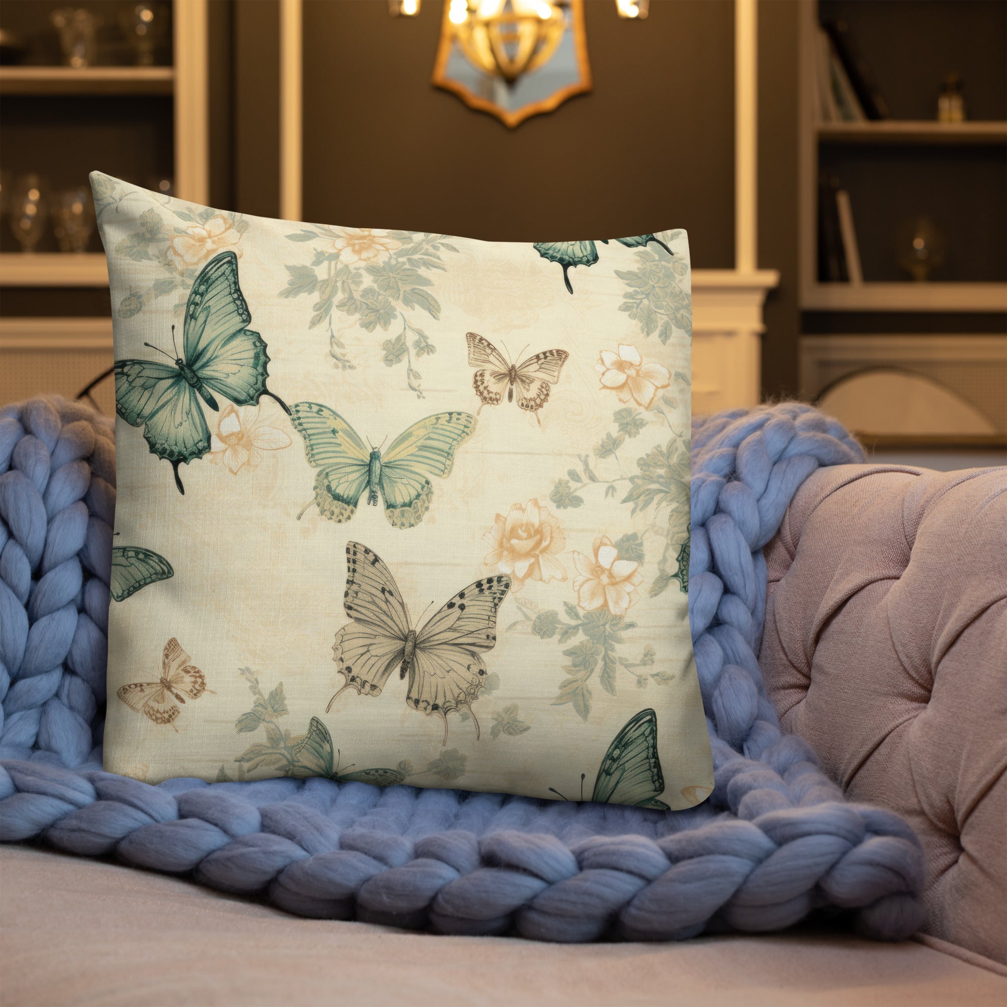 Butterfly Lover's Decorative Yet Comfortable Premium Pillow