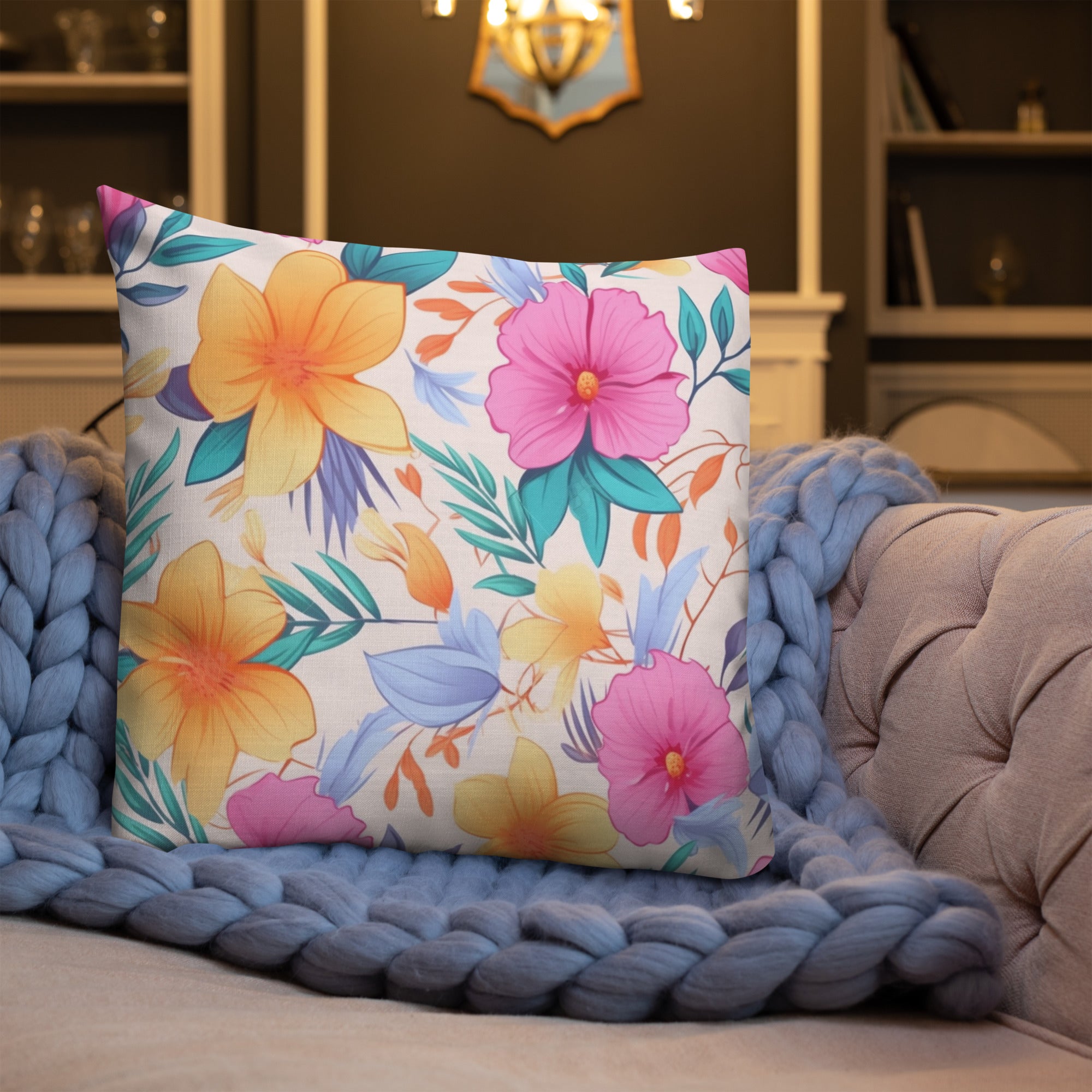 Floral Lover's Botanical Throw Pillow