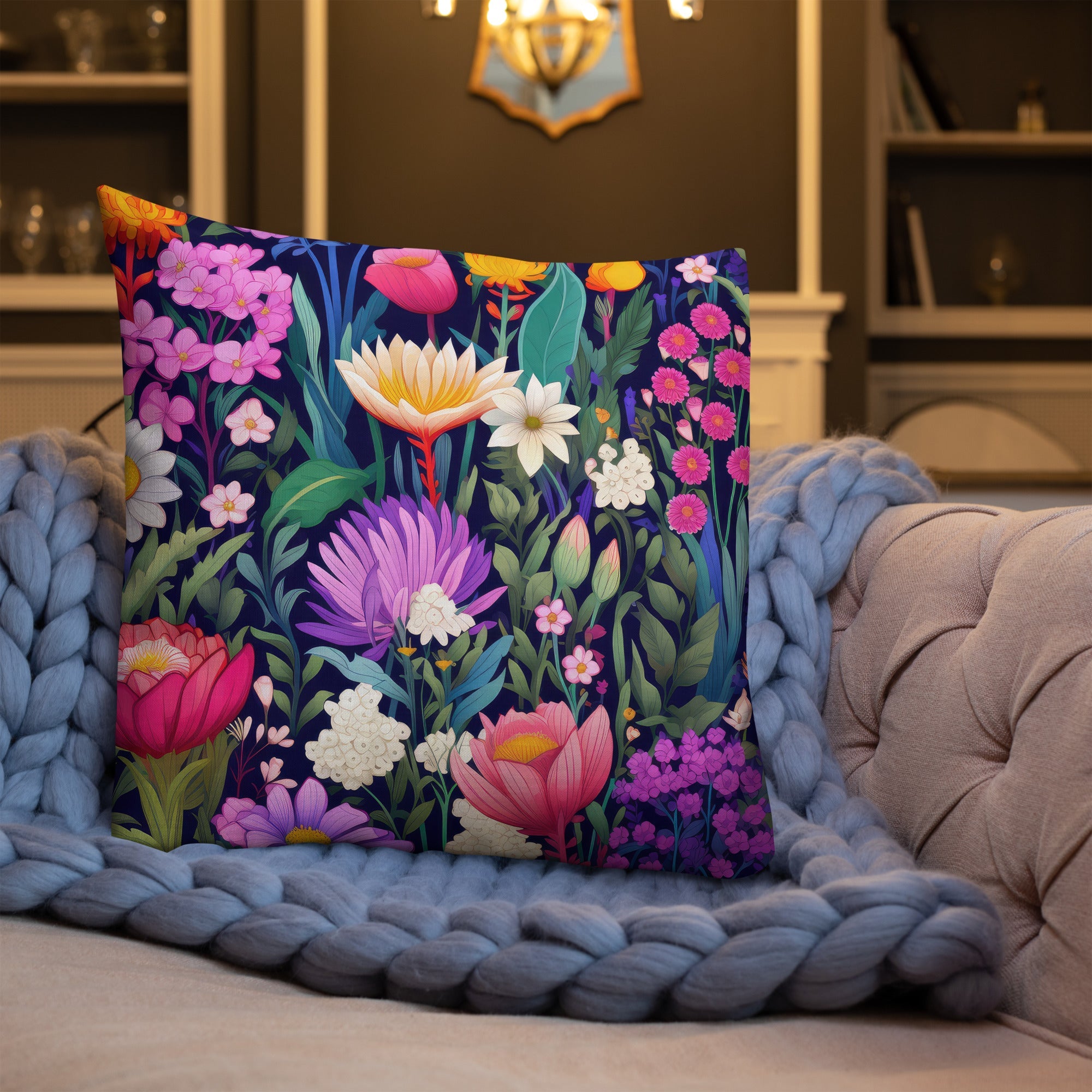 Floral Lover's Botanical Throw Pillow