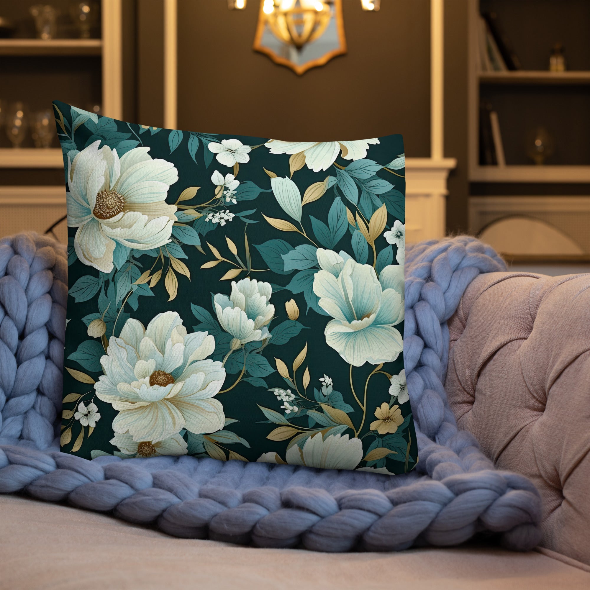 Floral Lover's Botanical Throw Pillow