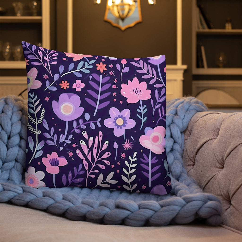 Floral Lover's Botanical Throw Pillow