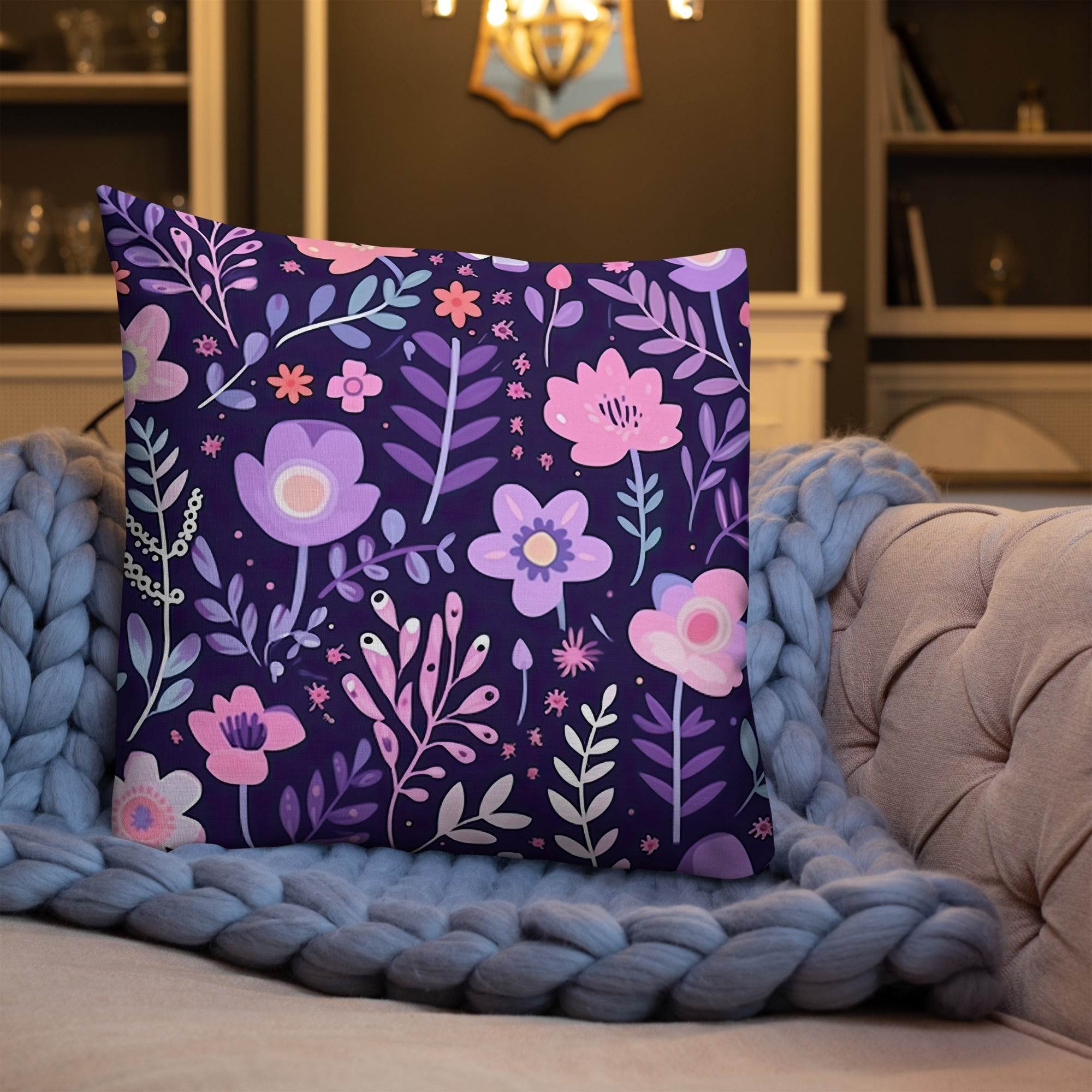 Floral Lover's Botanical Throw Pillow