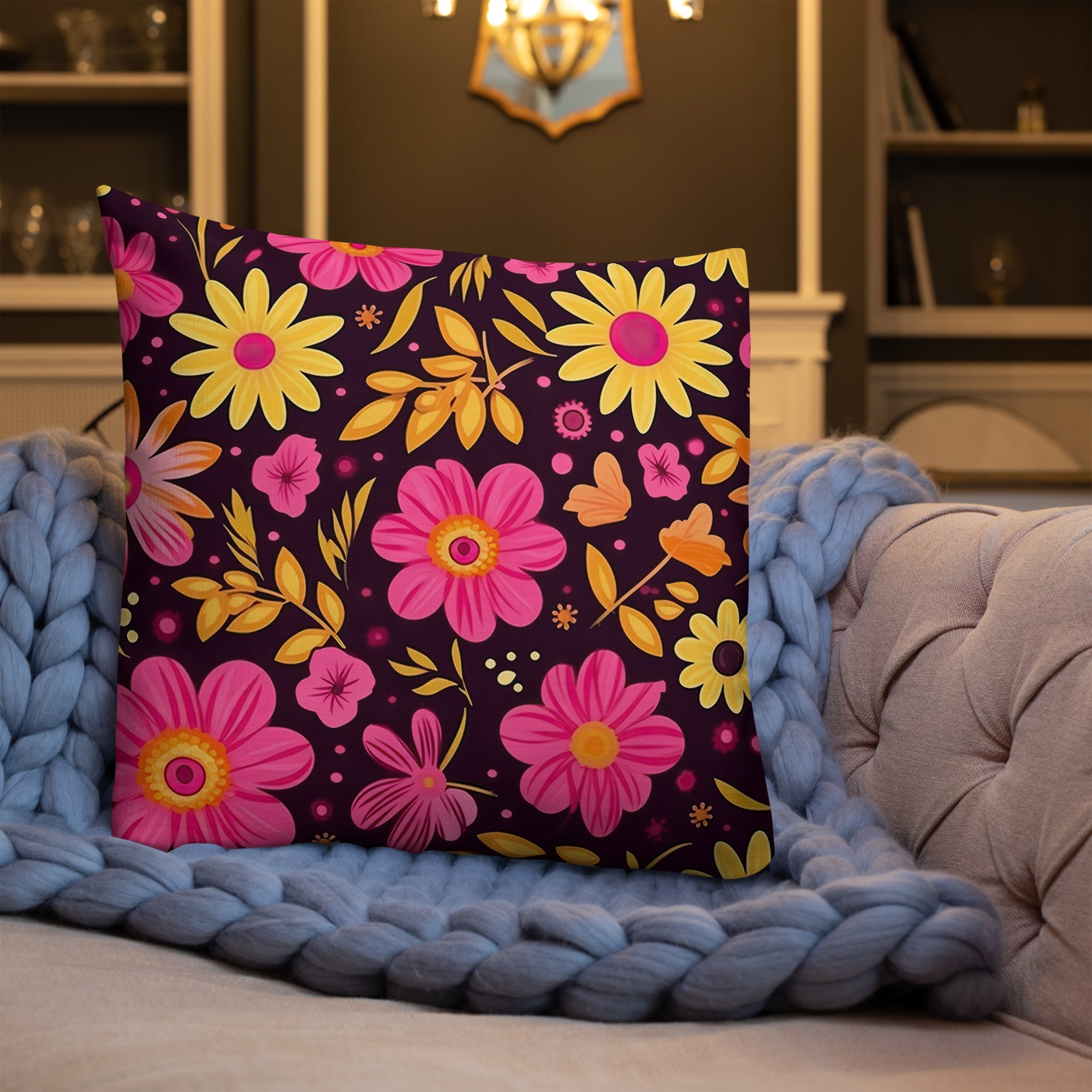 Floral Lover's Botanical Throw Pillow