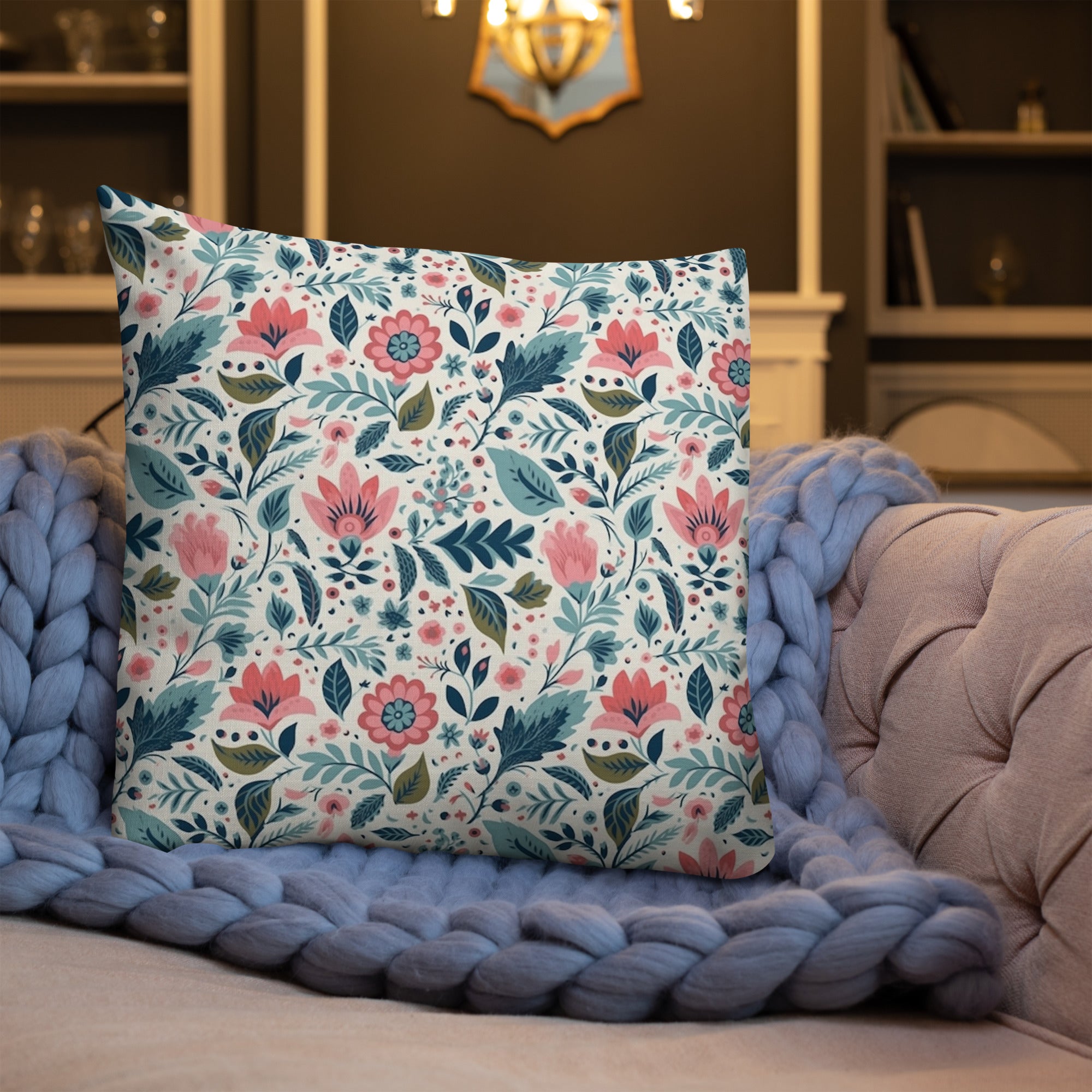 Floral Lover's Botanical Throw Pillow