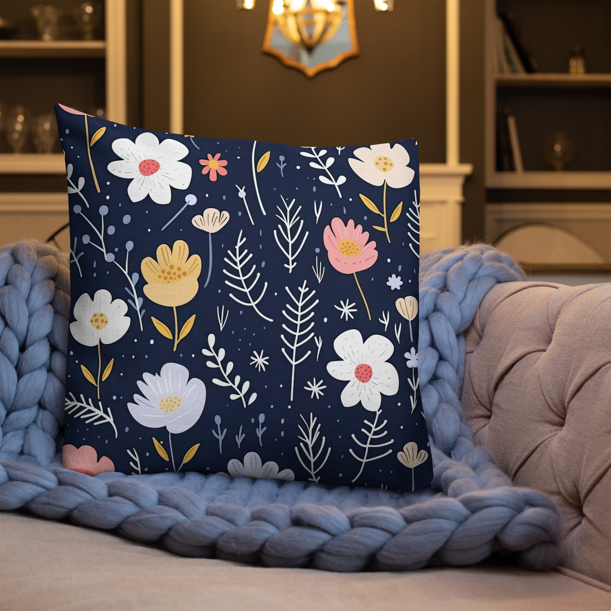 Floral Lover's Botanical Throw Pillow