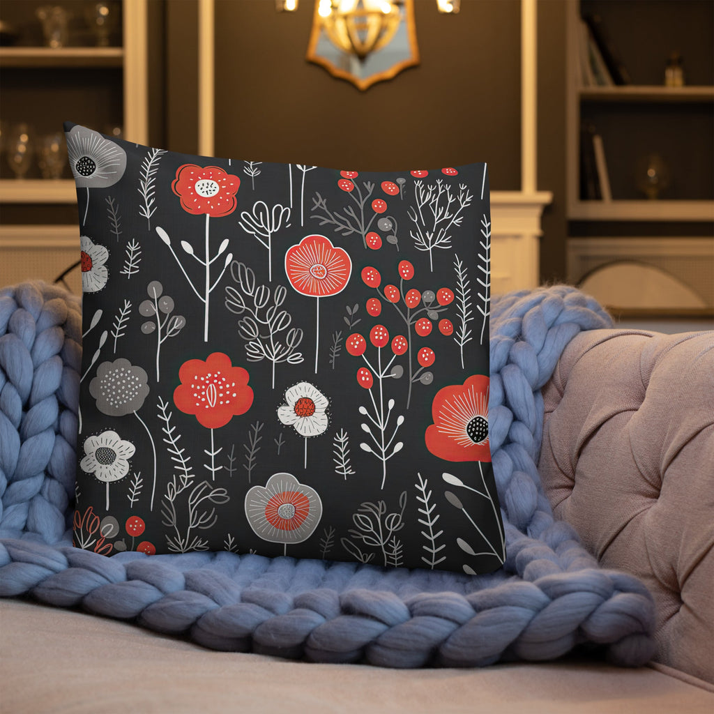 Floral Lover's Botanical Throw Pillow