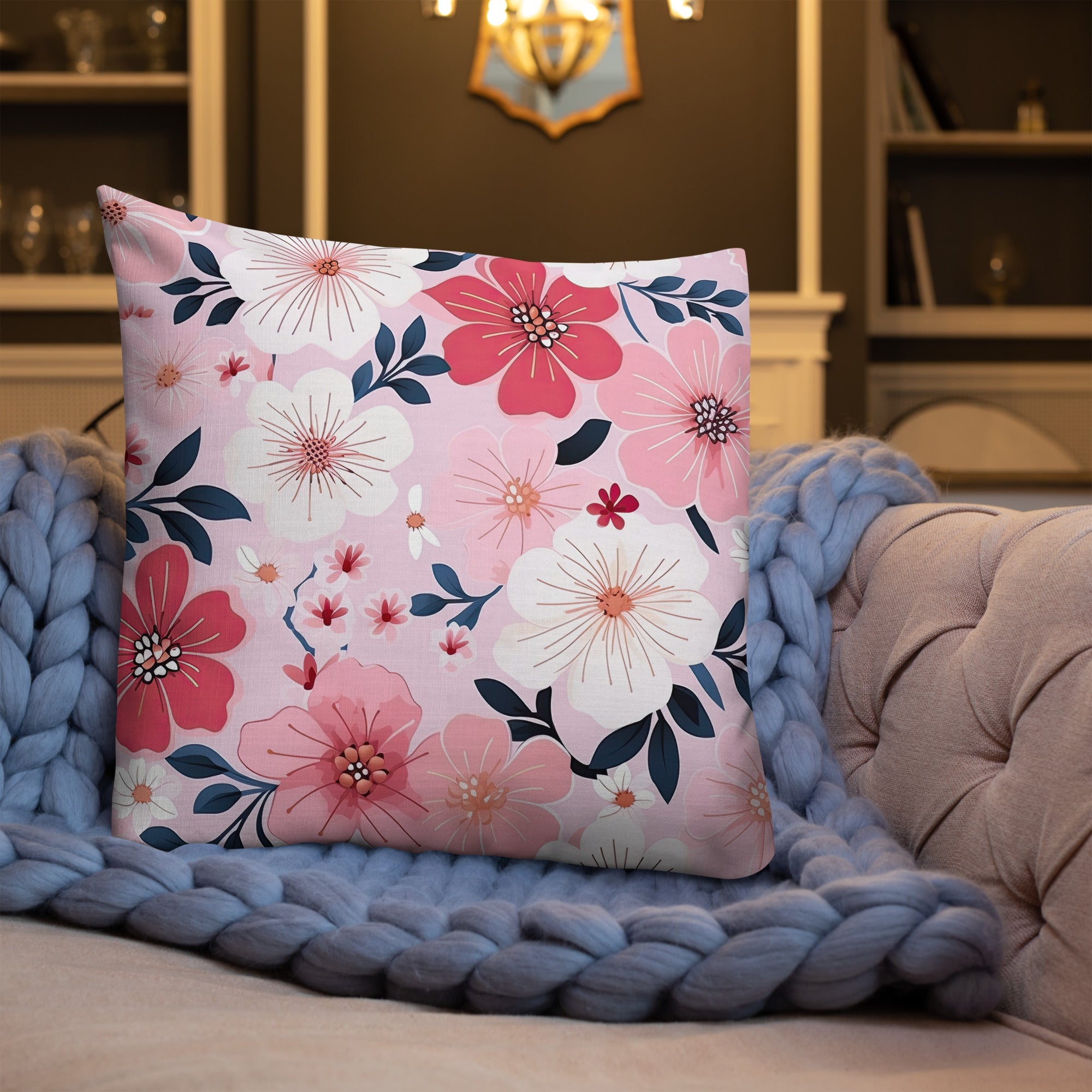 Floral Lover's Botanical Throw Pillow