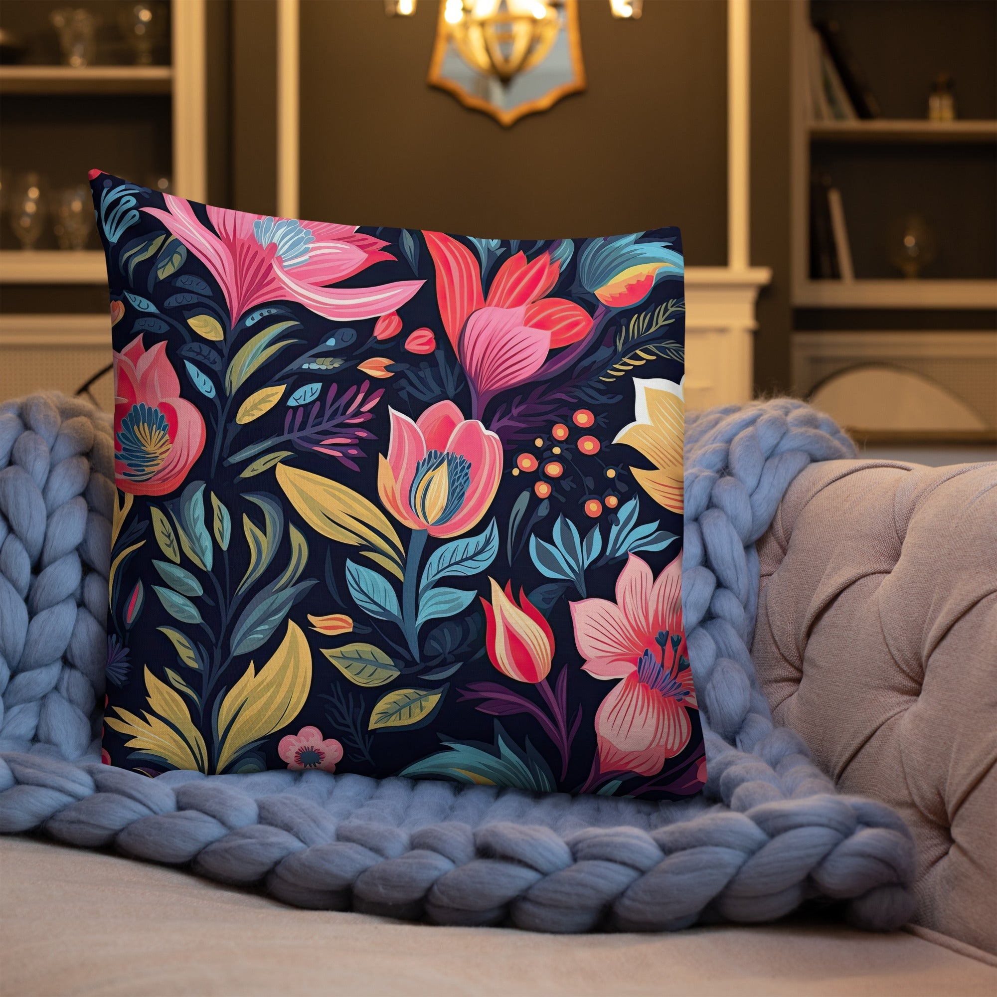 Floral Lover's Botanical Throw Pillow