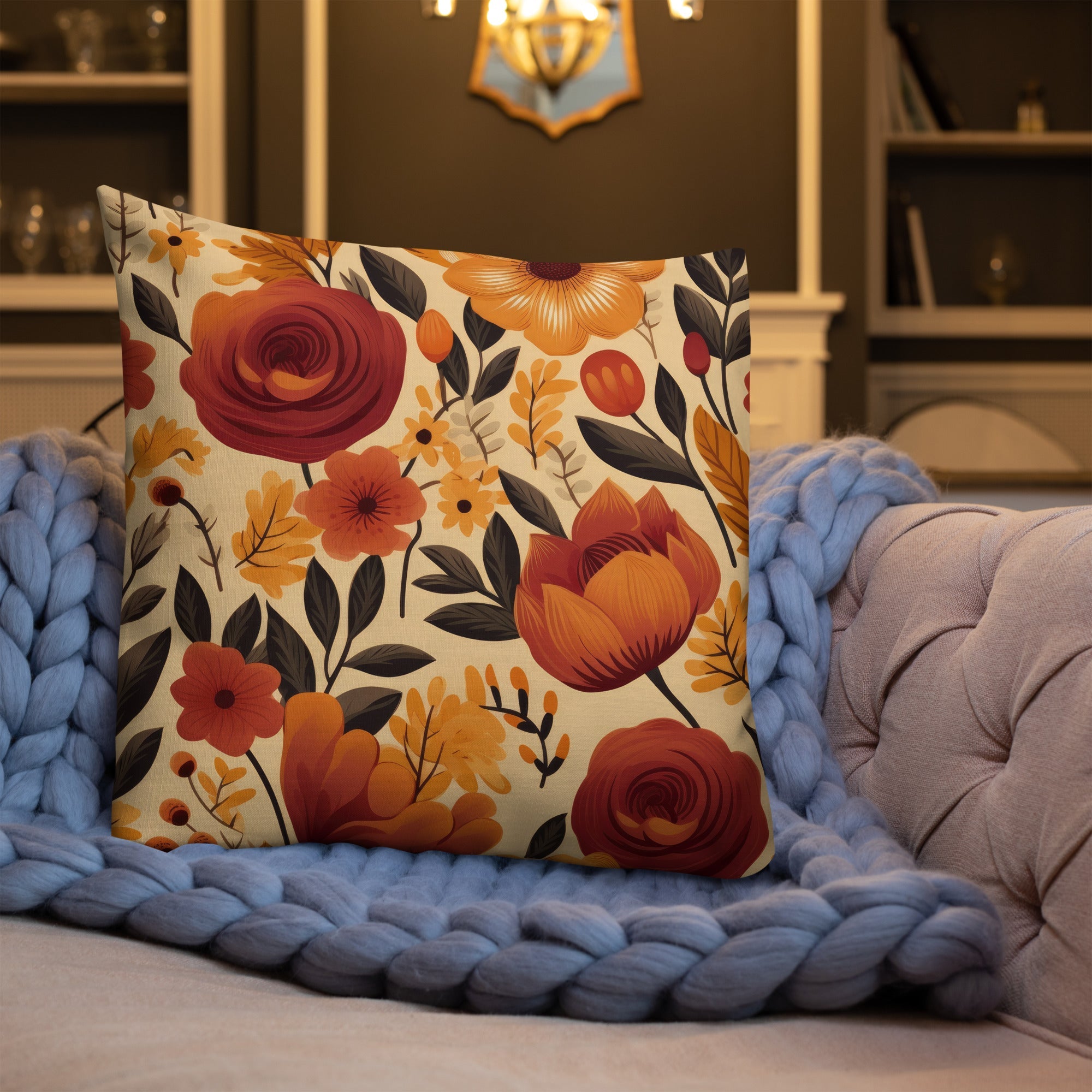 Floral Lover's Botanical Throw Pillow