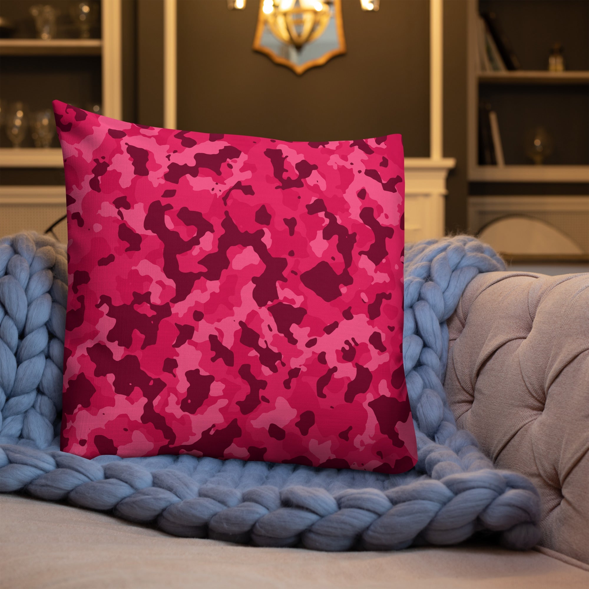 Army Enthusiast Camouflage Premium Throw Pillow