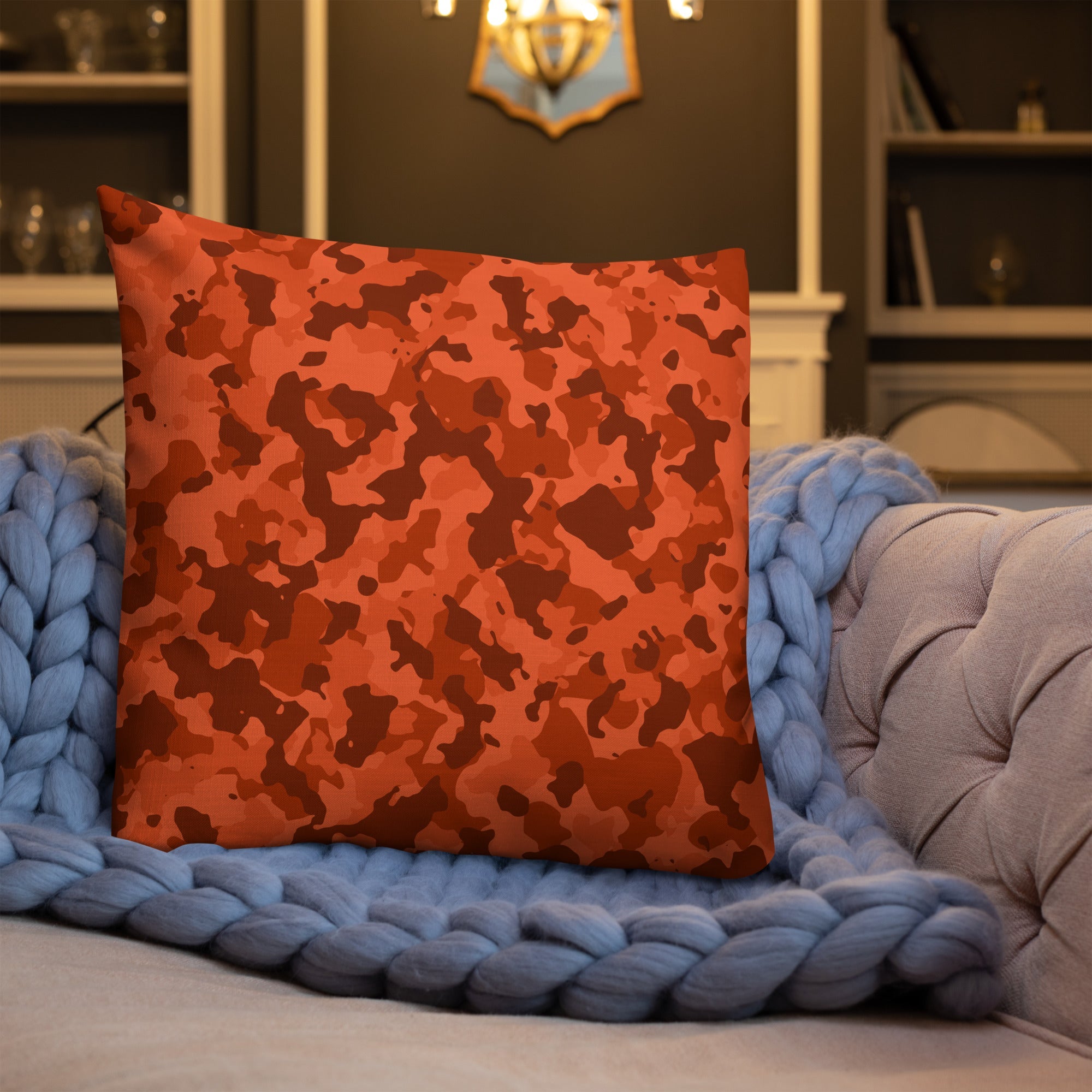 Army Enthusiast Camouflage Premium Throw Pillow