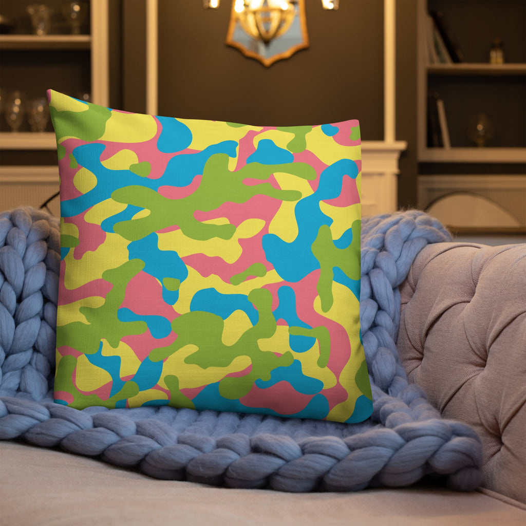 Army Enthusiast Camouflage Premium Throw Pillow