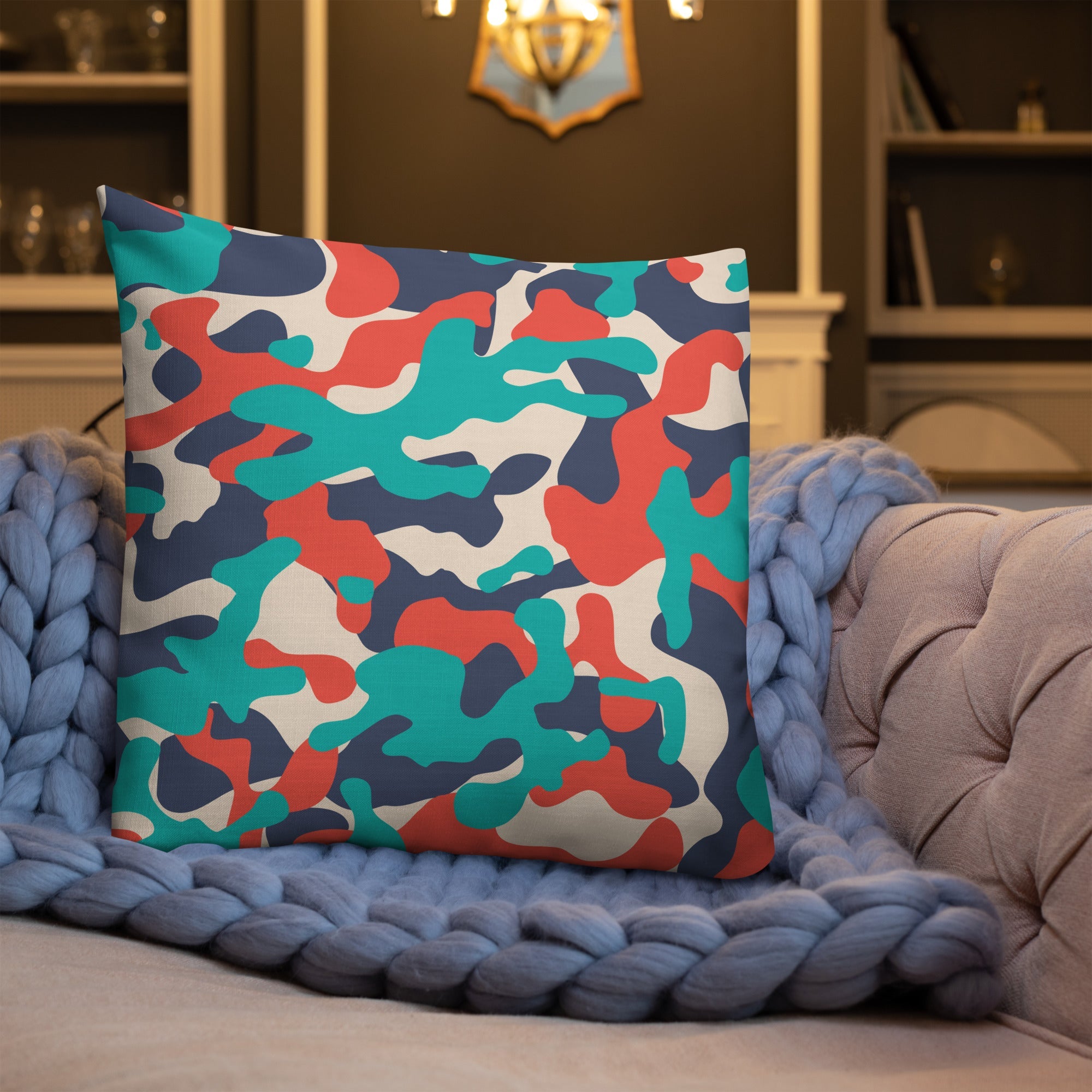 Army Enthusiast Camouflage Premium Throw Pillow