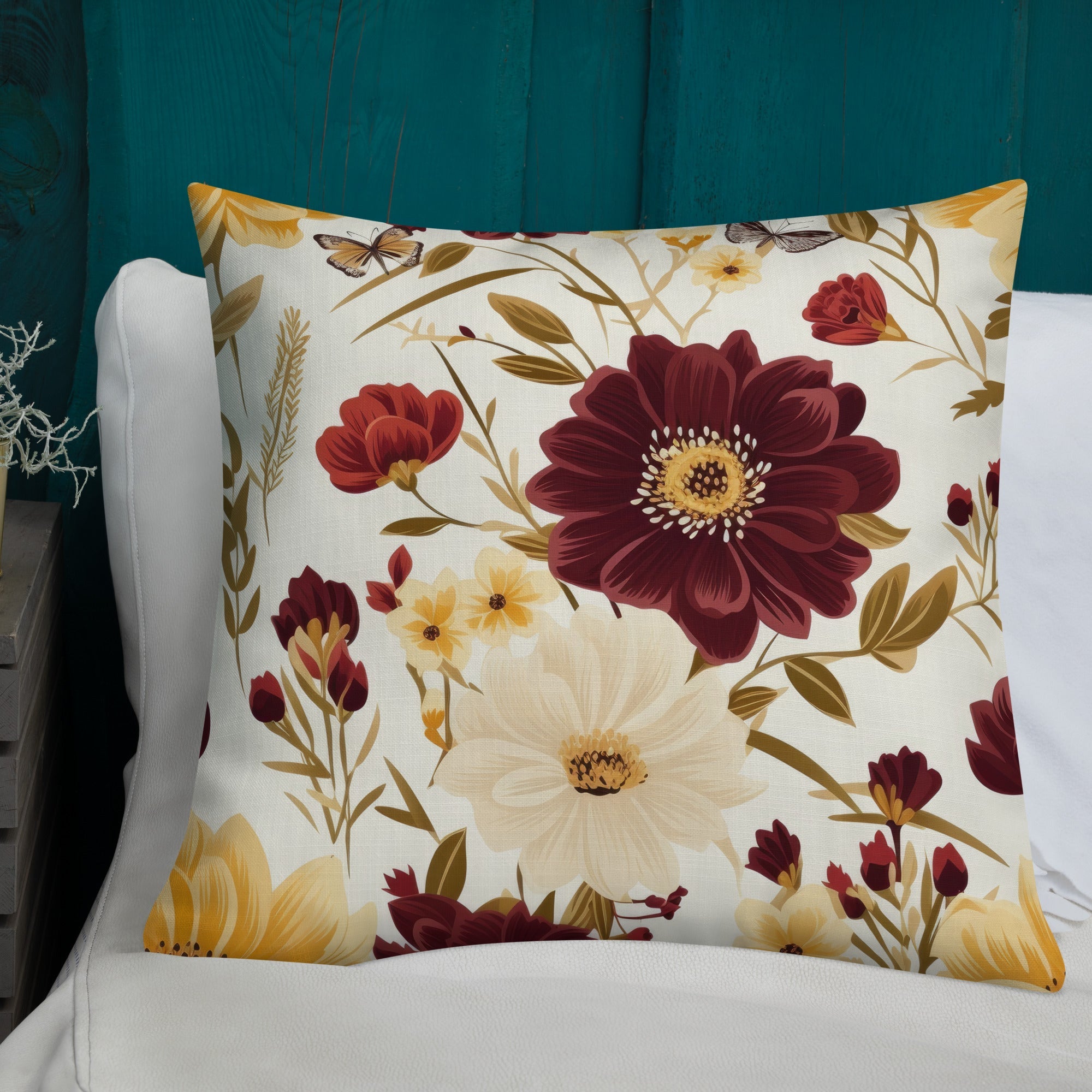 Floral Lover's Botanical Throw Pillow