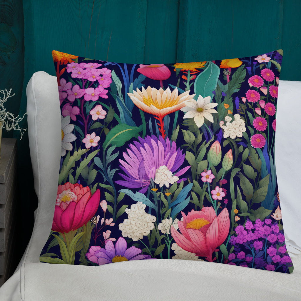 Floral Lover's Botanical Throw Pillow