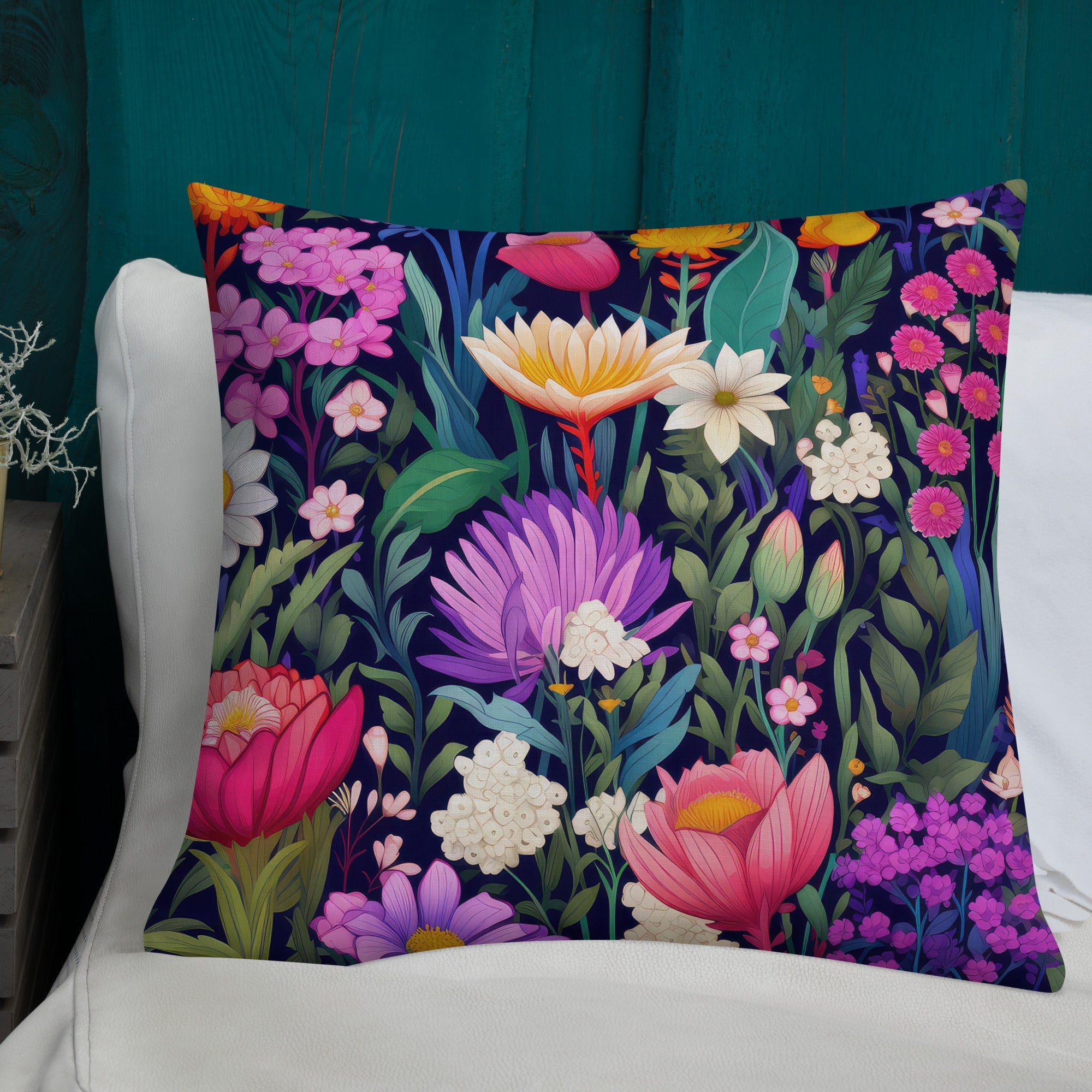 Floral Lover's Botanical Throw Pillow