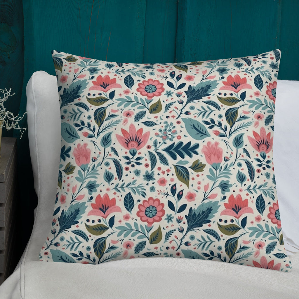 Floral Lover's Botanical Throw Pillow