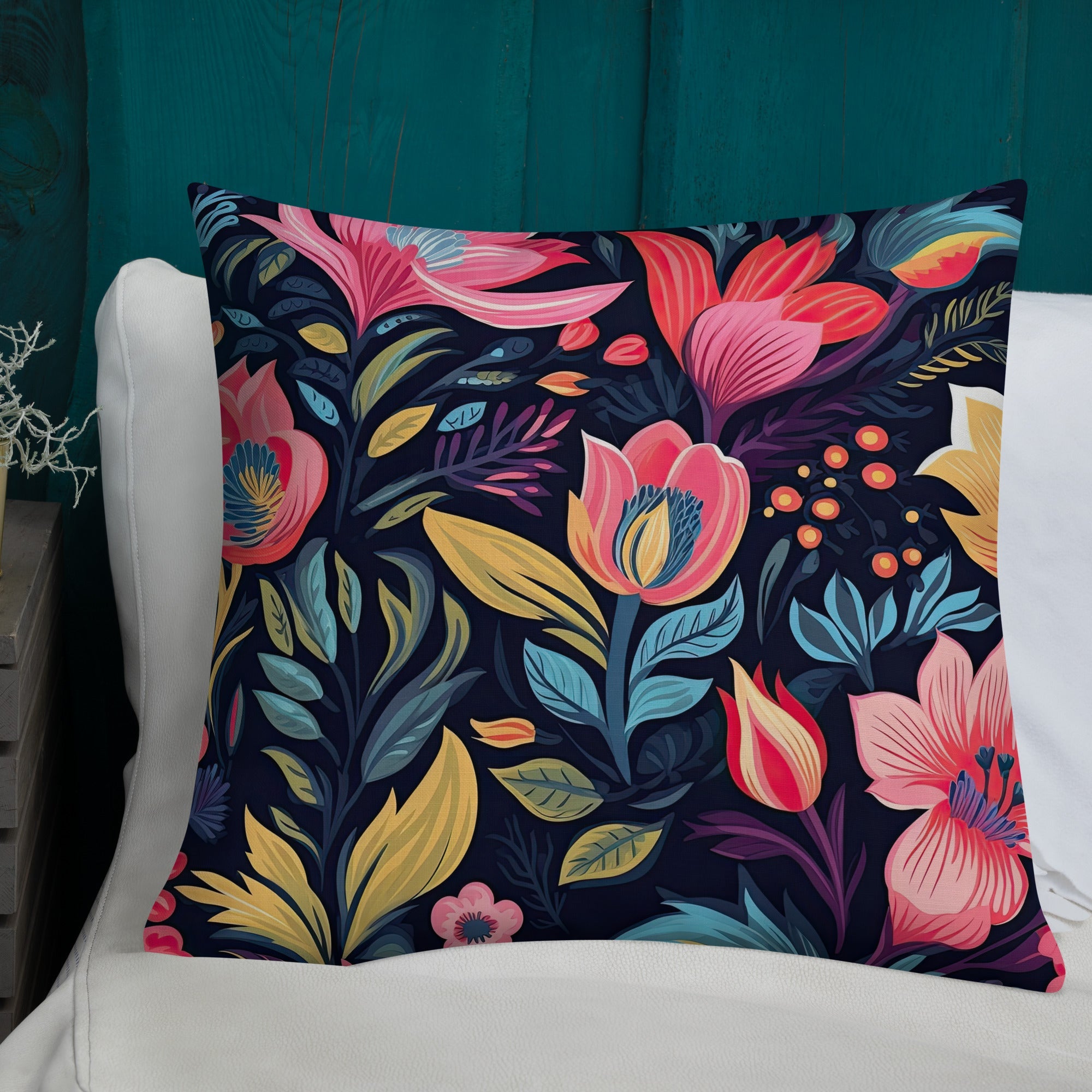 Floral Lover's Botanical Throw Pillow