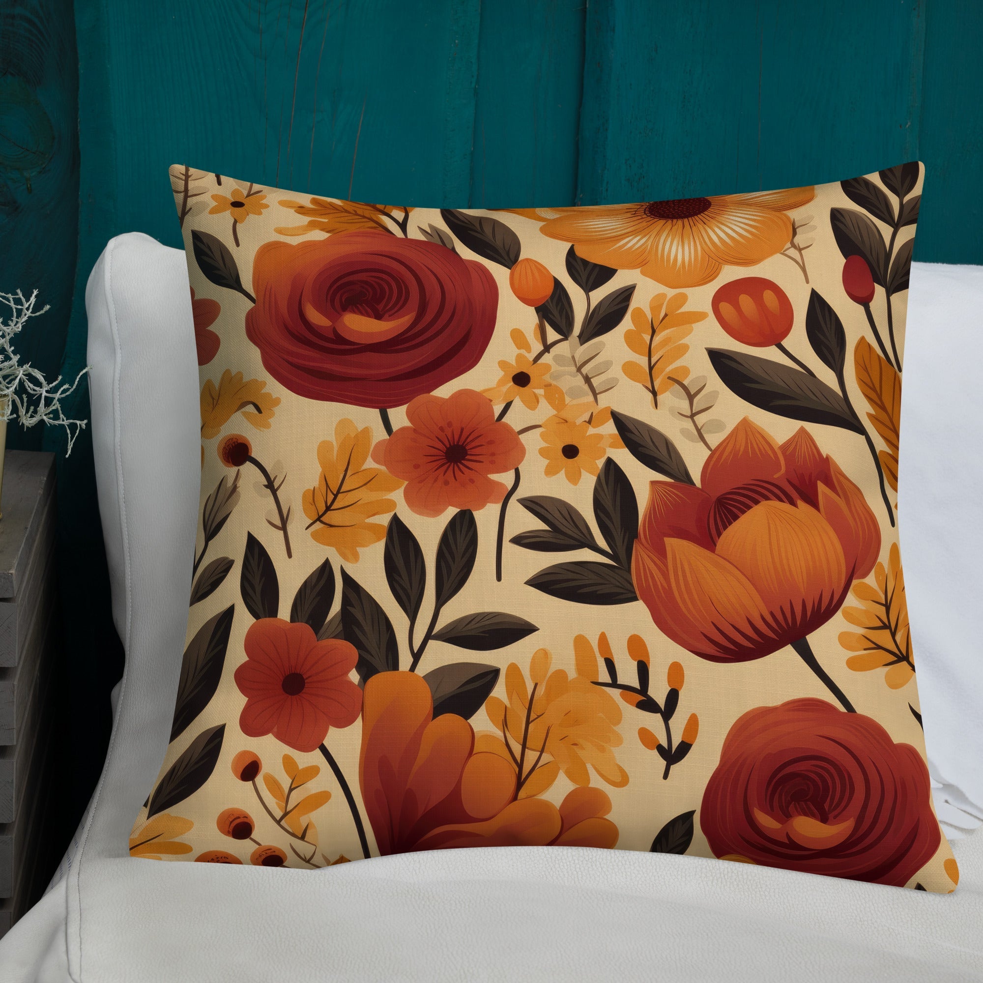 Floral Lover's Botanical Throw Pillow
