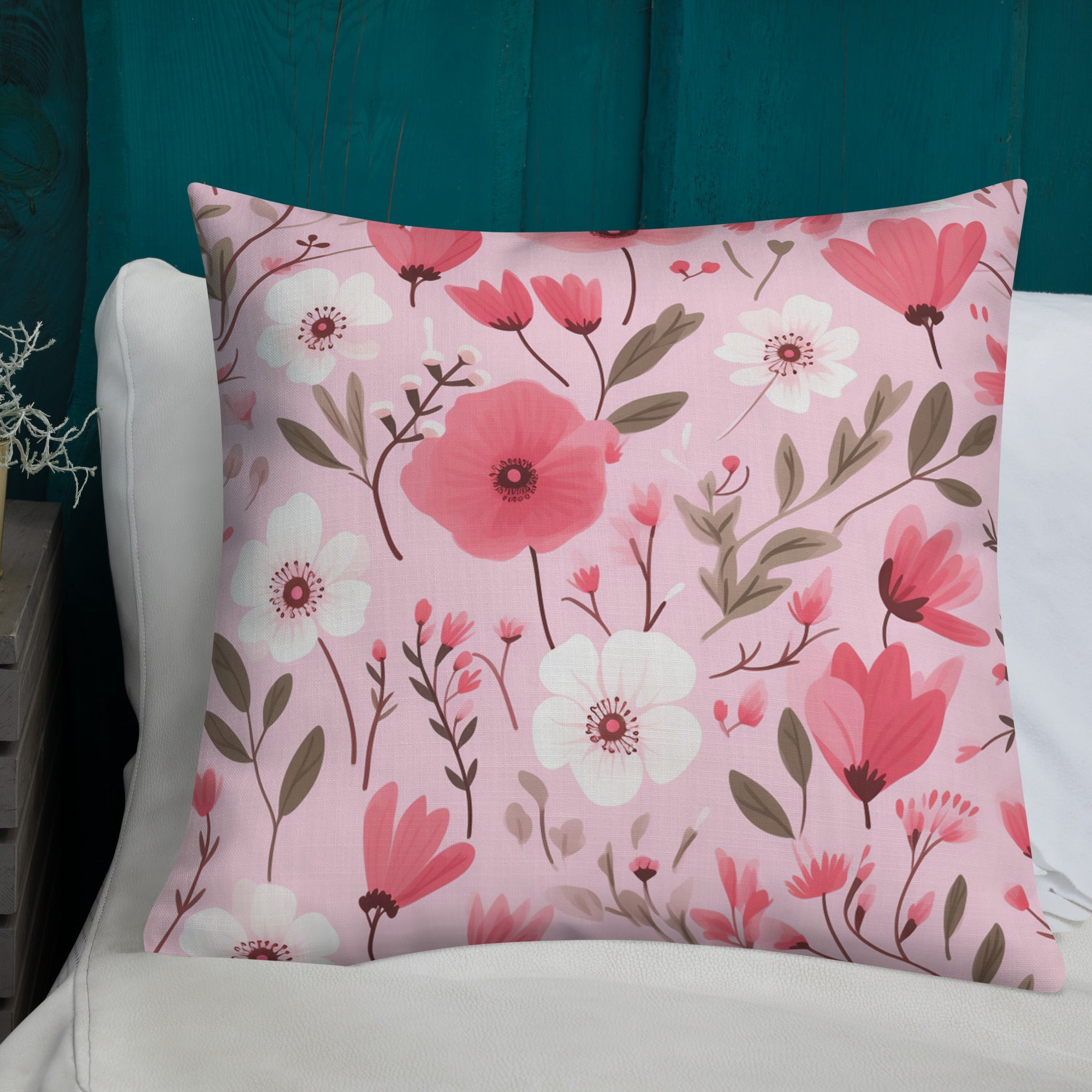 Floral Lover's Botanical Throw Pillow